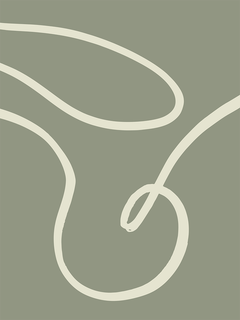 Illustration mit abstrakten weißen Linien auf grünem Hintergrund.