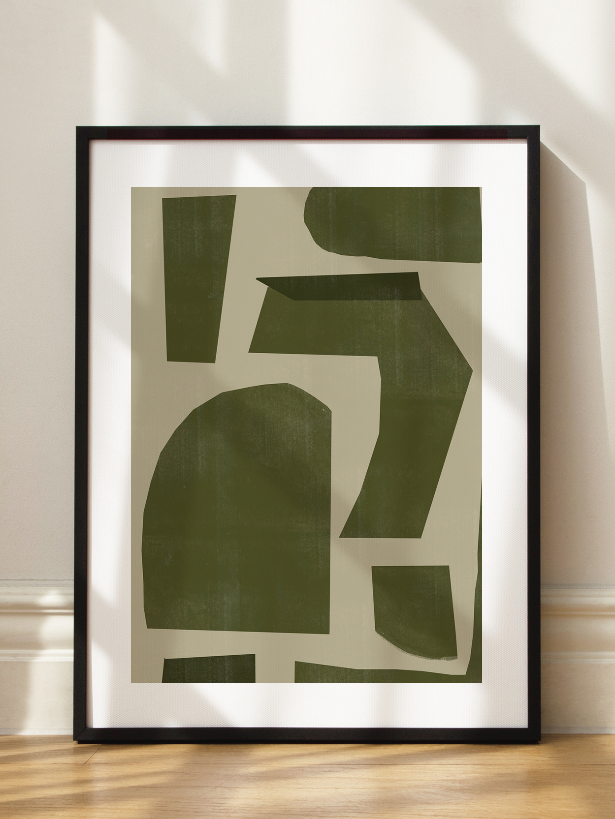 Abstract Green Shapes