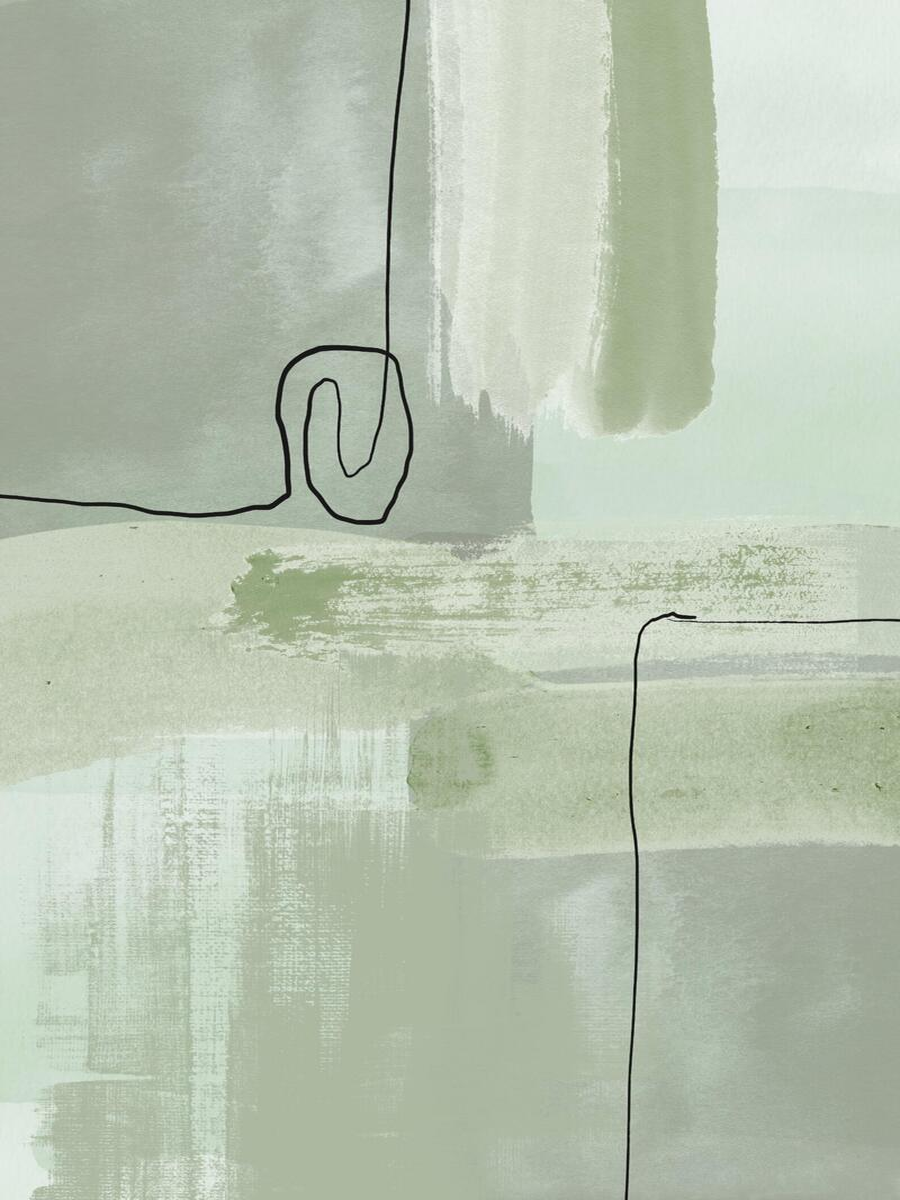 Abstract Green Watercolor Poster