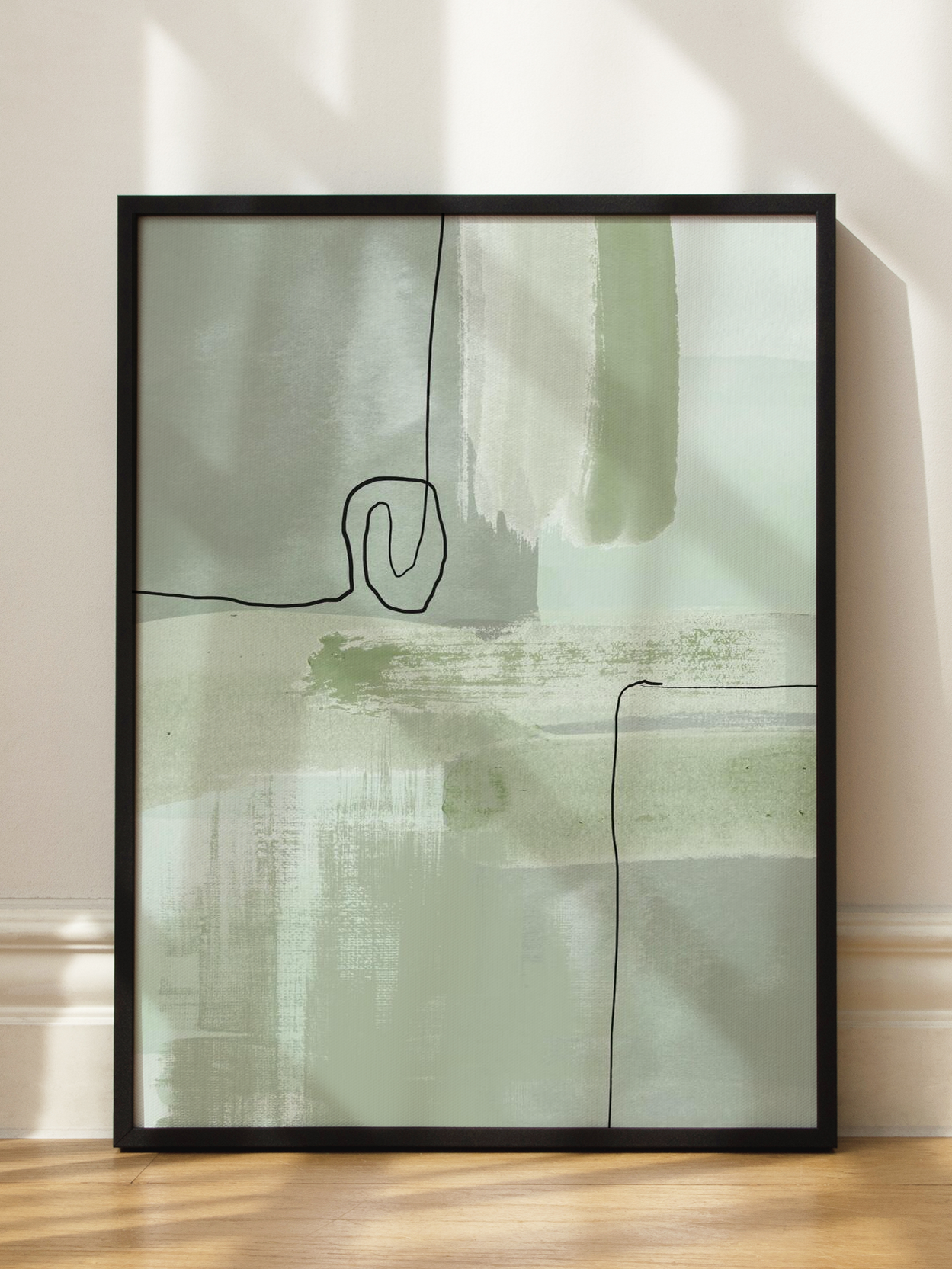 Abstract Green Watercolor Poster