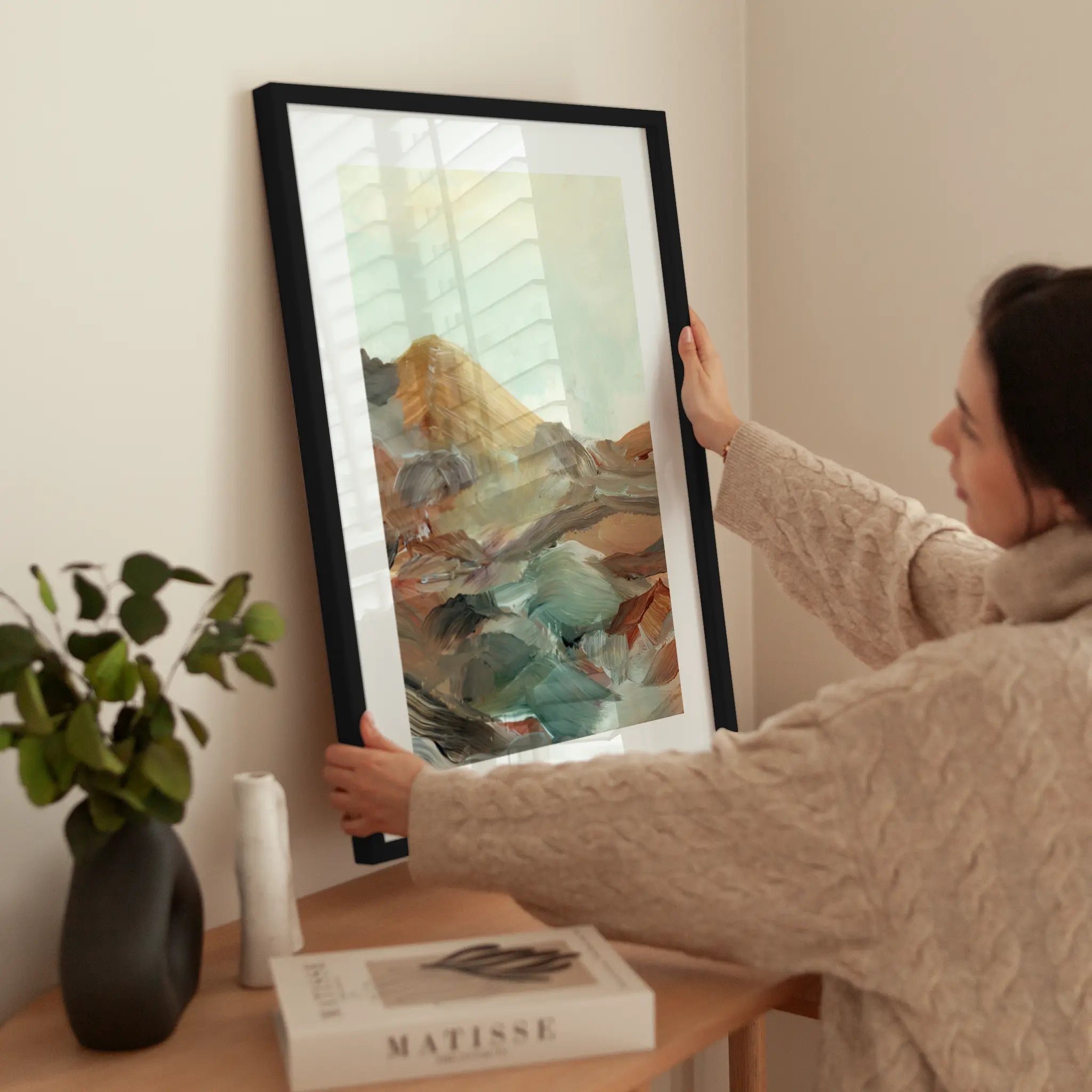 Abstract Mountain View wird aufgehängt