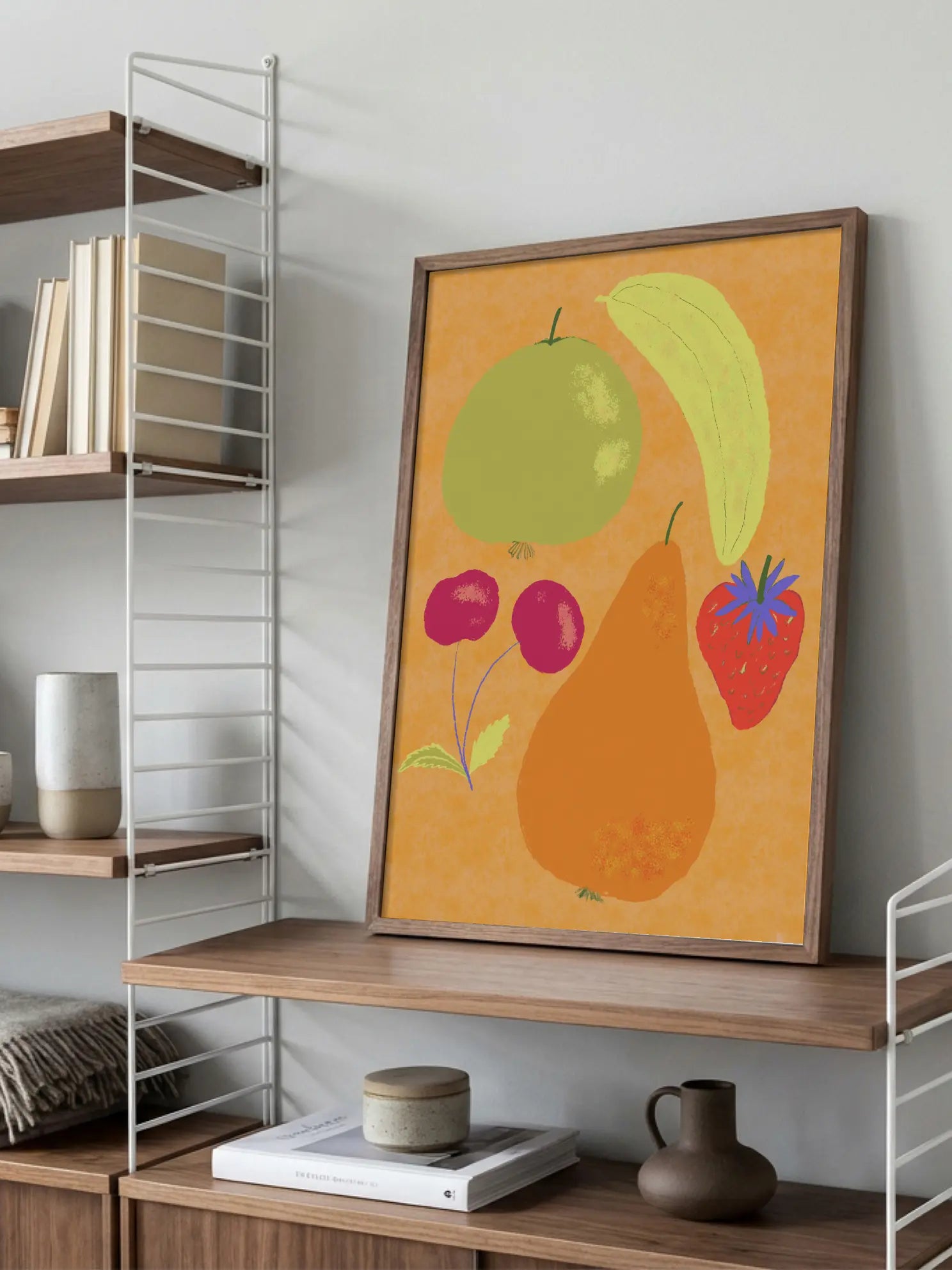 Abstract Painted Summer Fruits Poster