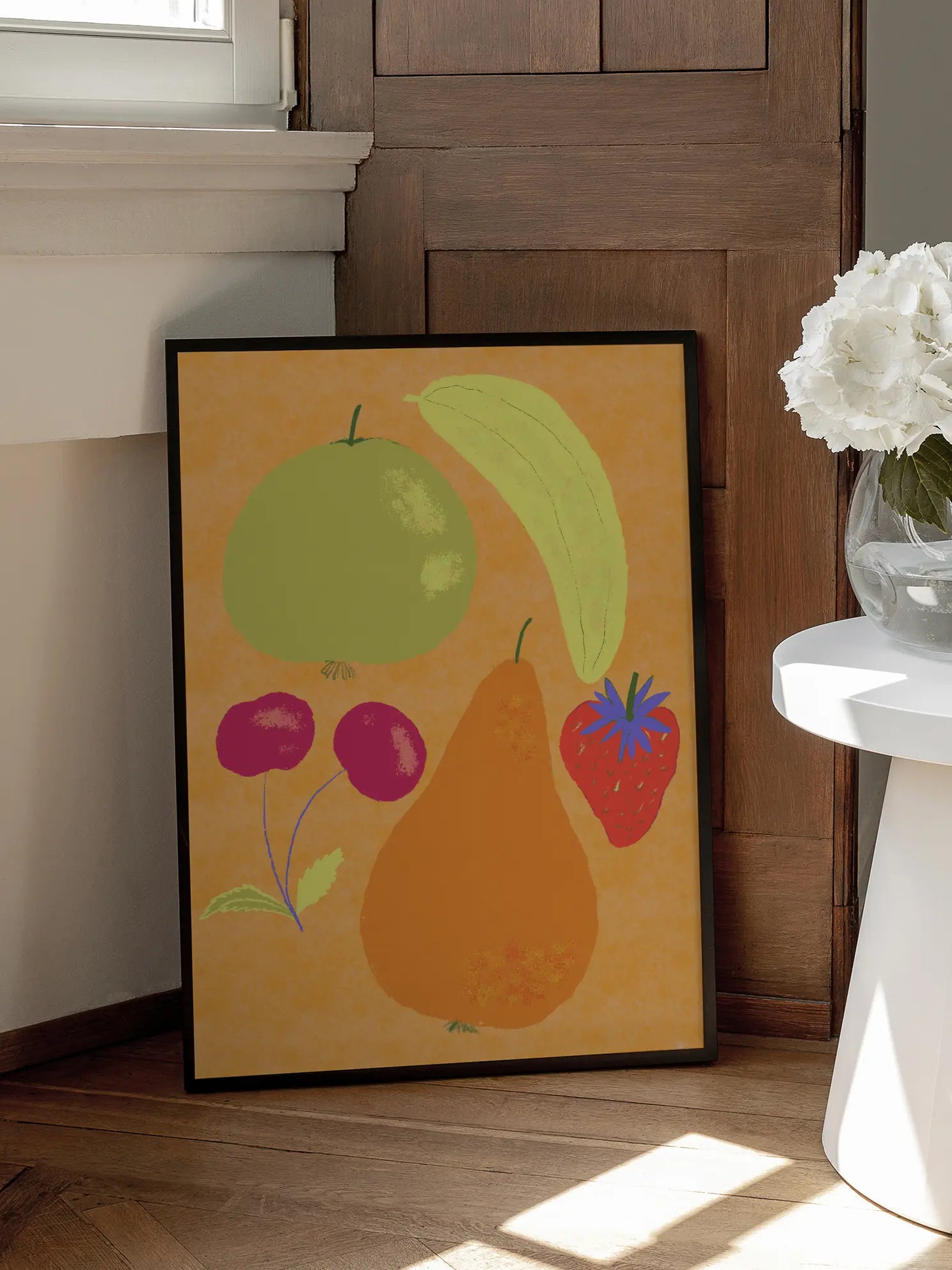 Abstract Painted Summer Fruits Poster