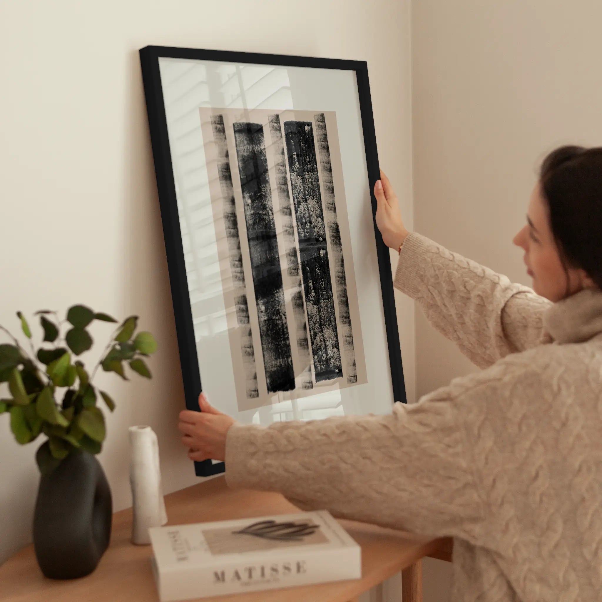 Abstract Pattern wird aufgehängt