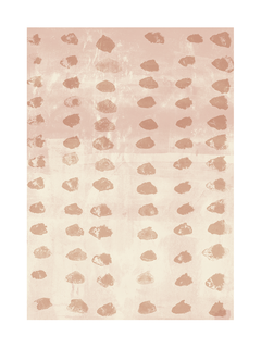 Abstrakte rosa Punkte in Reihen auf rosa Hintergrund.