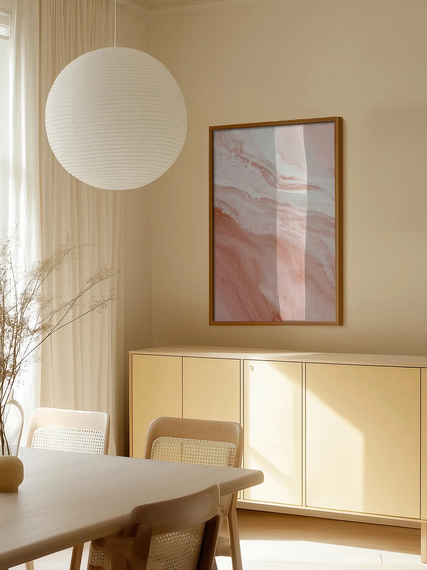Abstract Pink Marble Poster