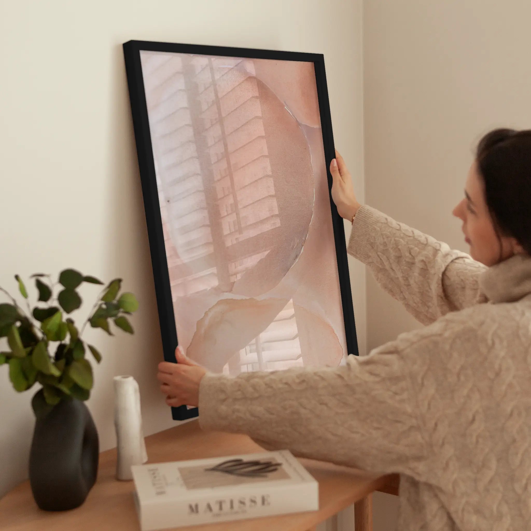 Abstract Soft Paint wird aufgehängt