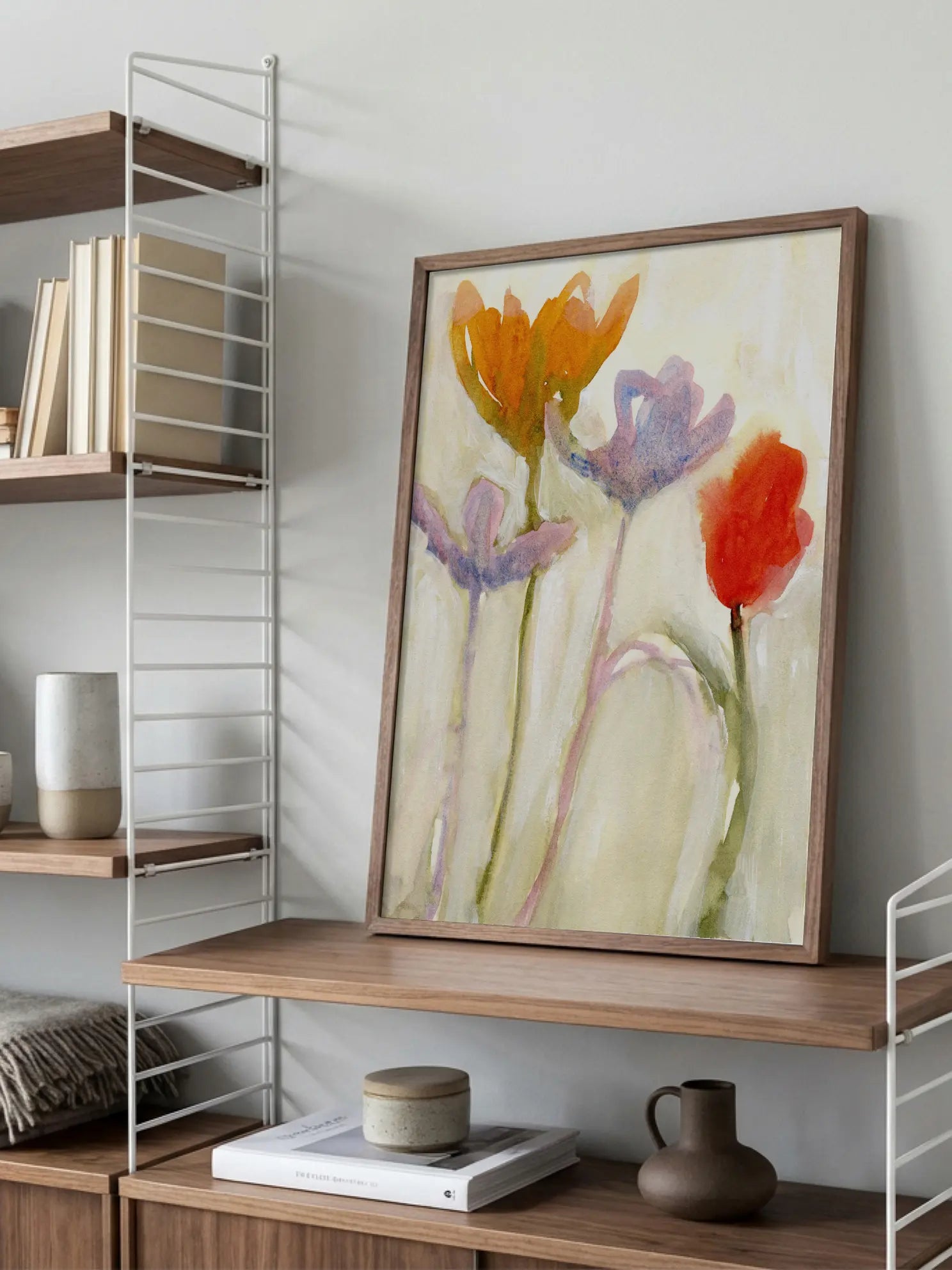 Abstract Watercolor Spring Tulips Poster