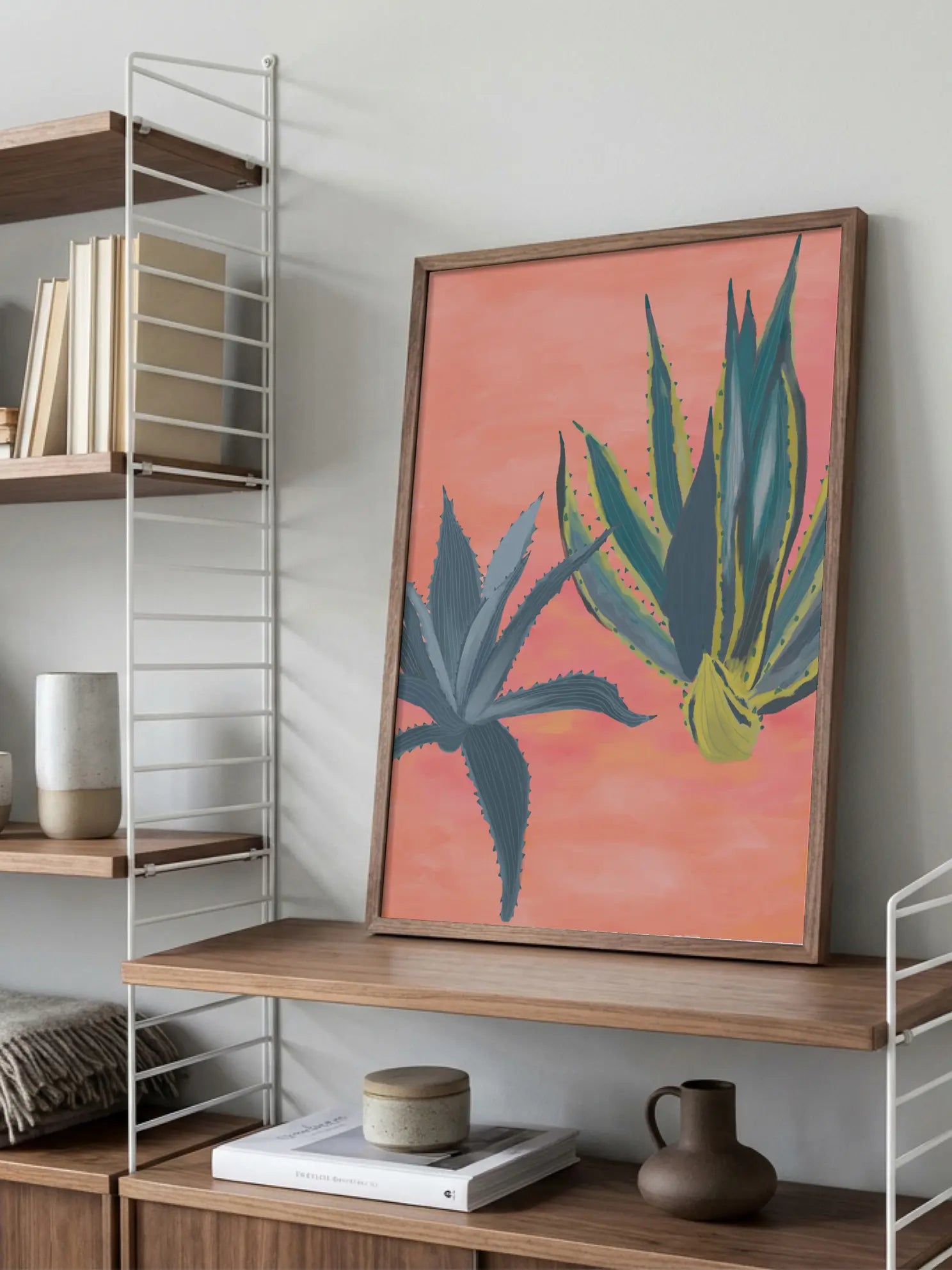 Agave Plant Illustration Poster