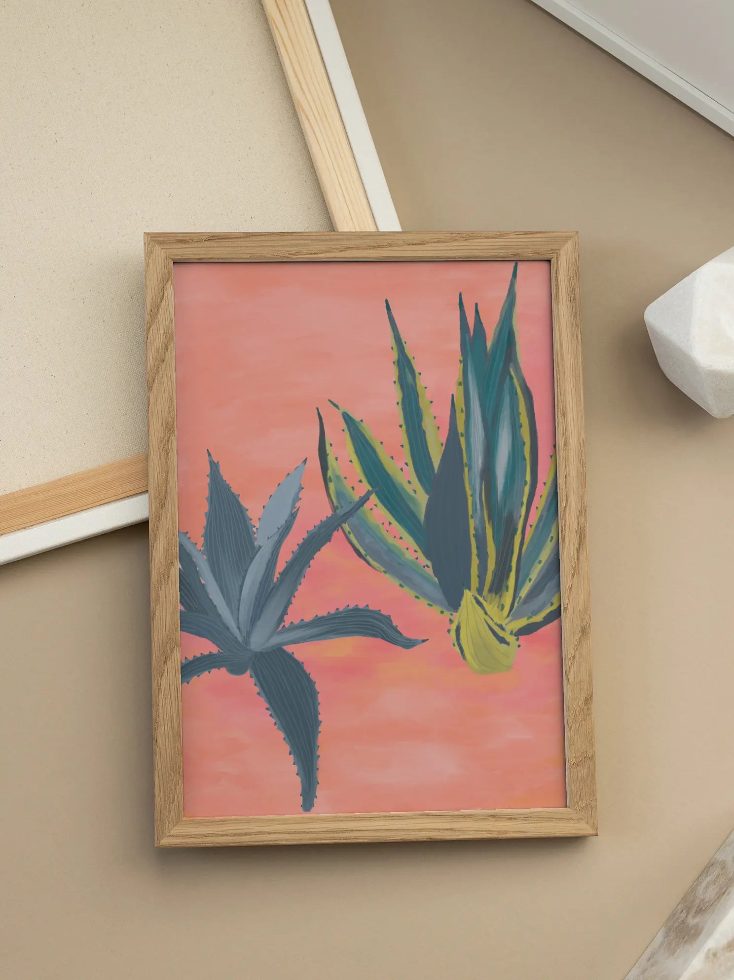 Agave Plant Illustration Poster