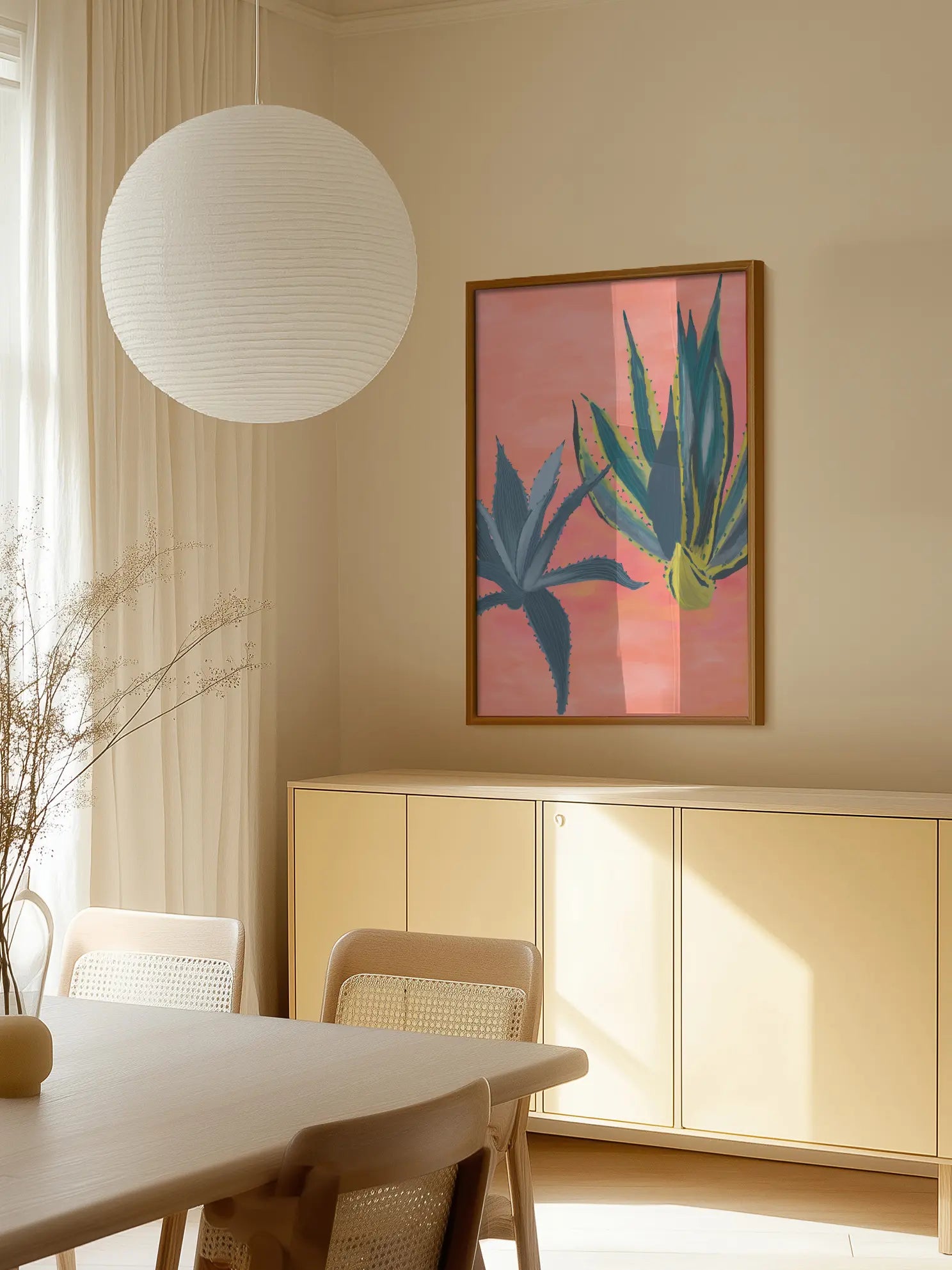 Agave Plant Illustration Poster