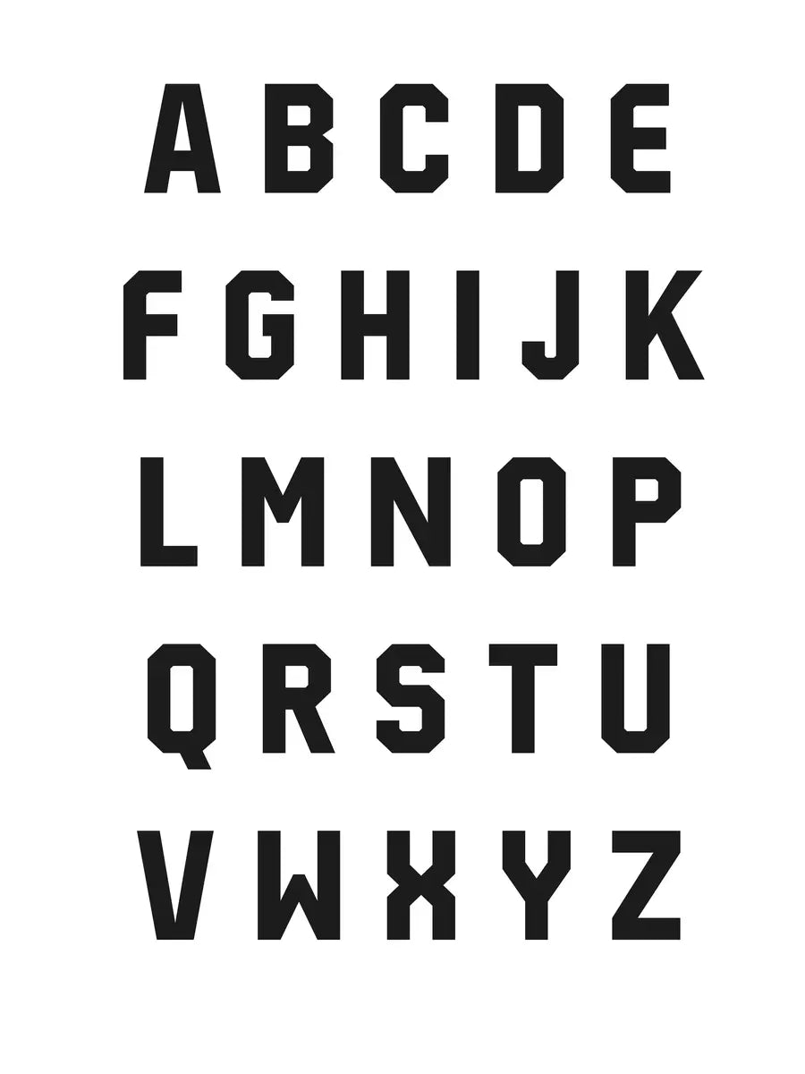 Alphabet Typography No1 Poster