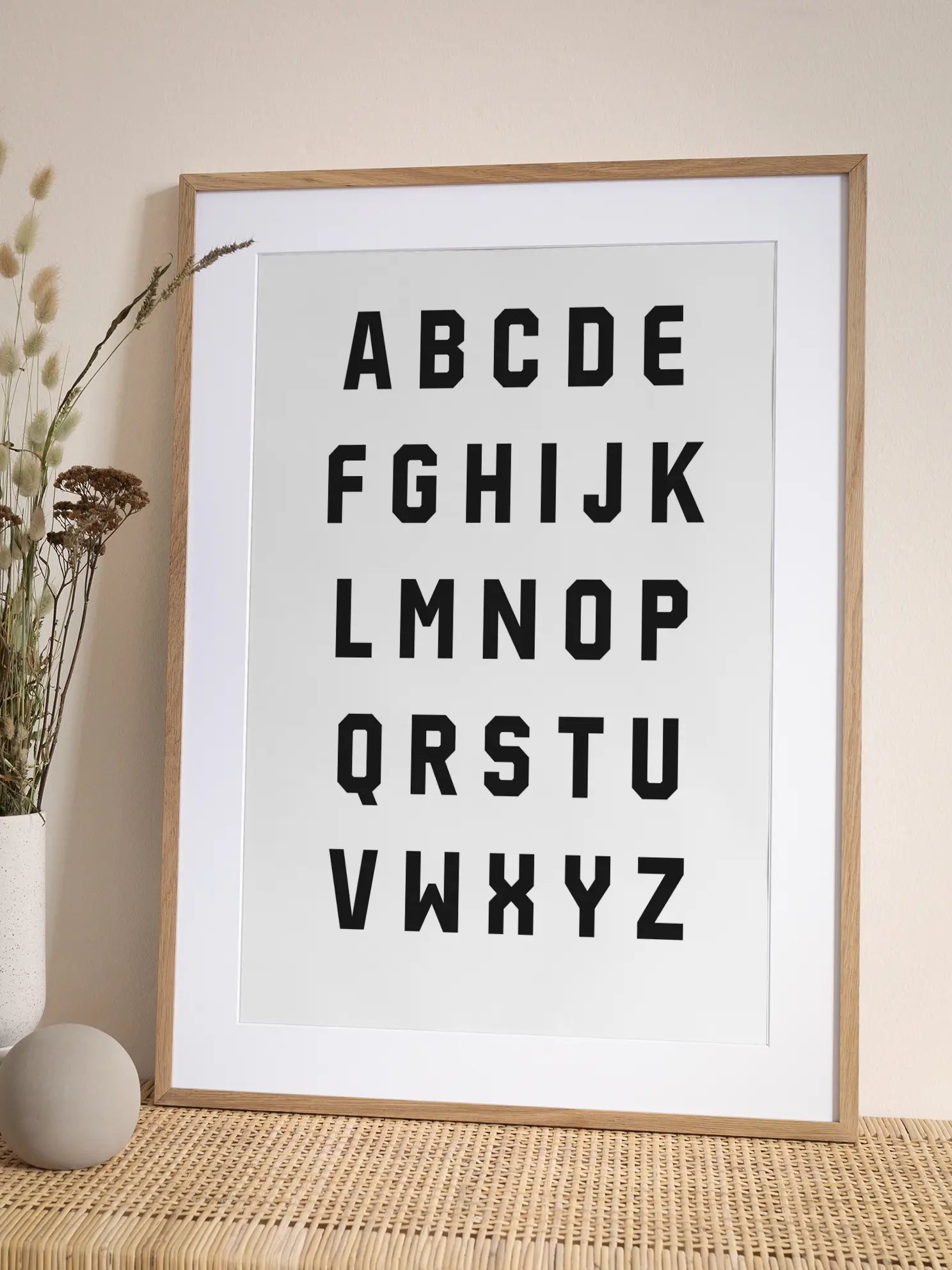 Alphabet Typography No1 Poster