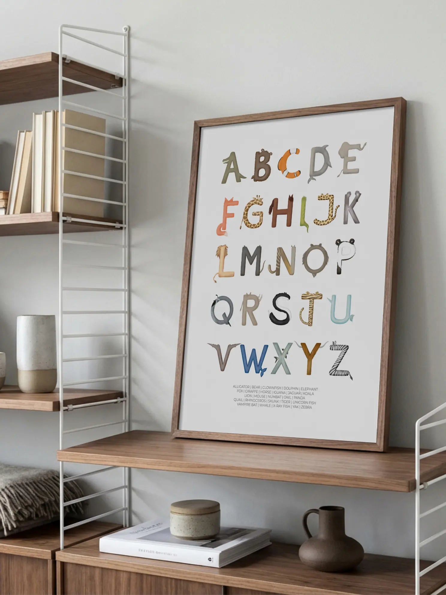 Animal Letters ABC Poster