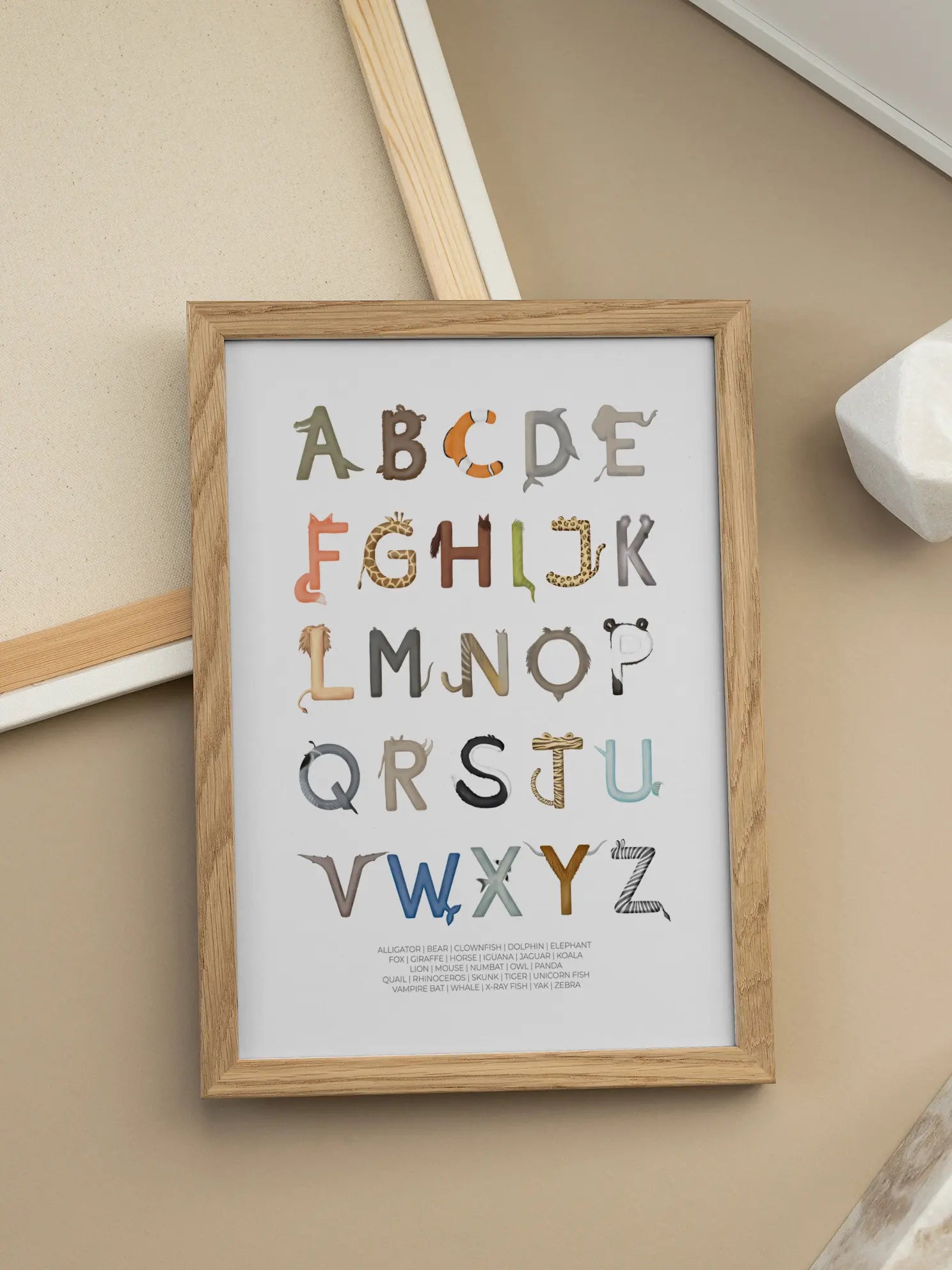 Animal Letters ABC Poster