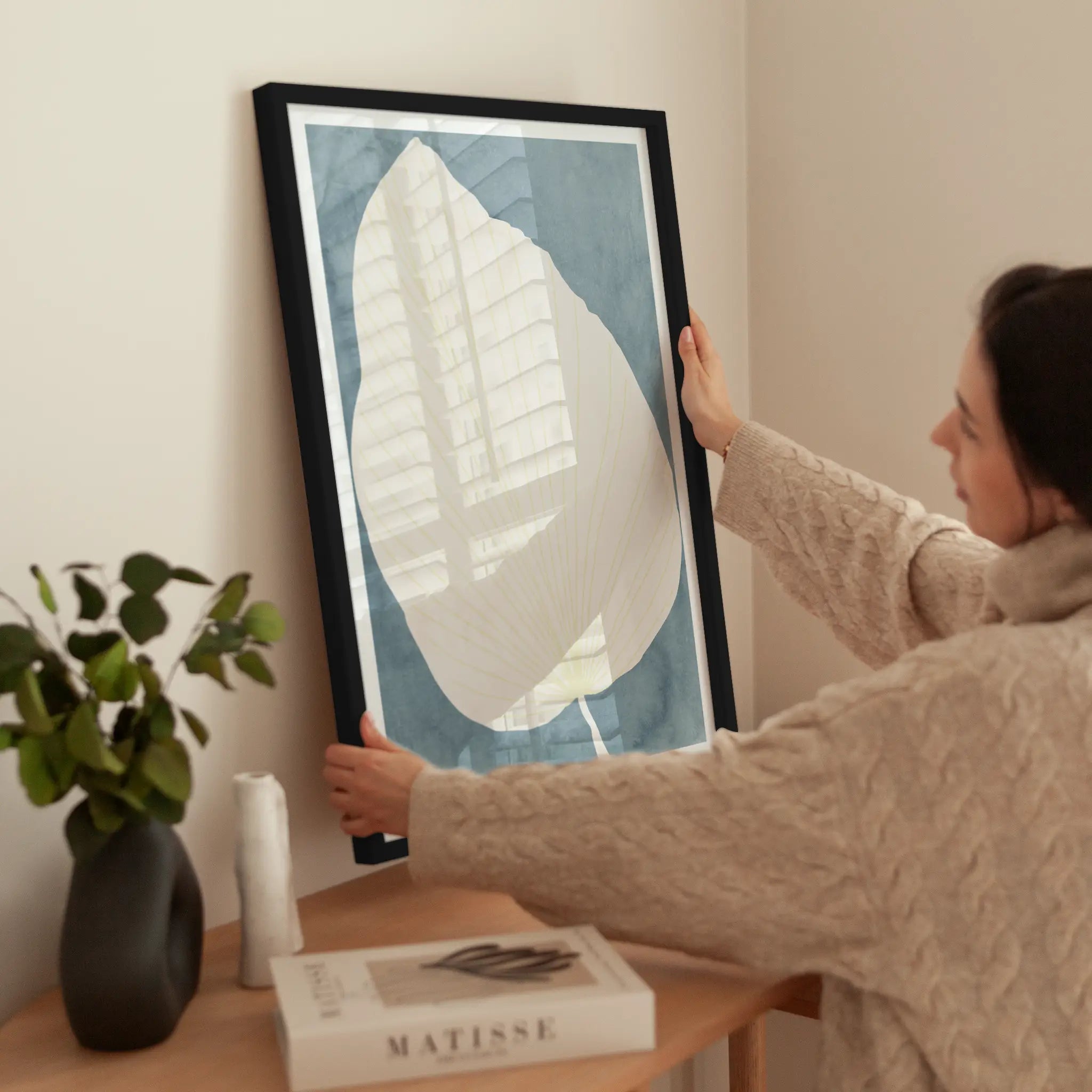 Aquarelle Botanical No1 wird aufgehängt