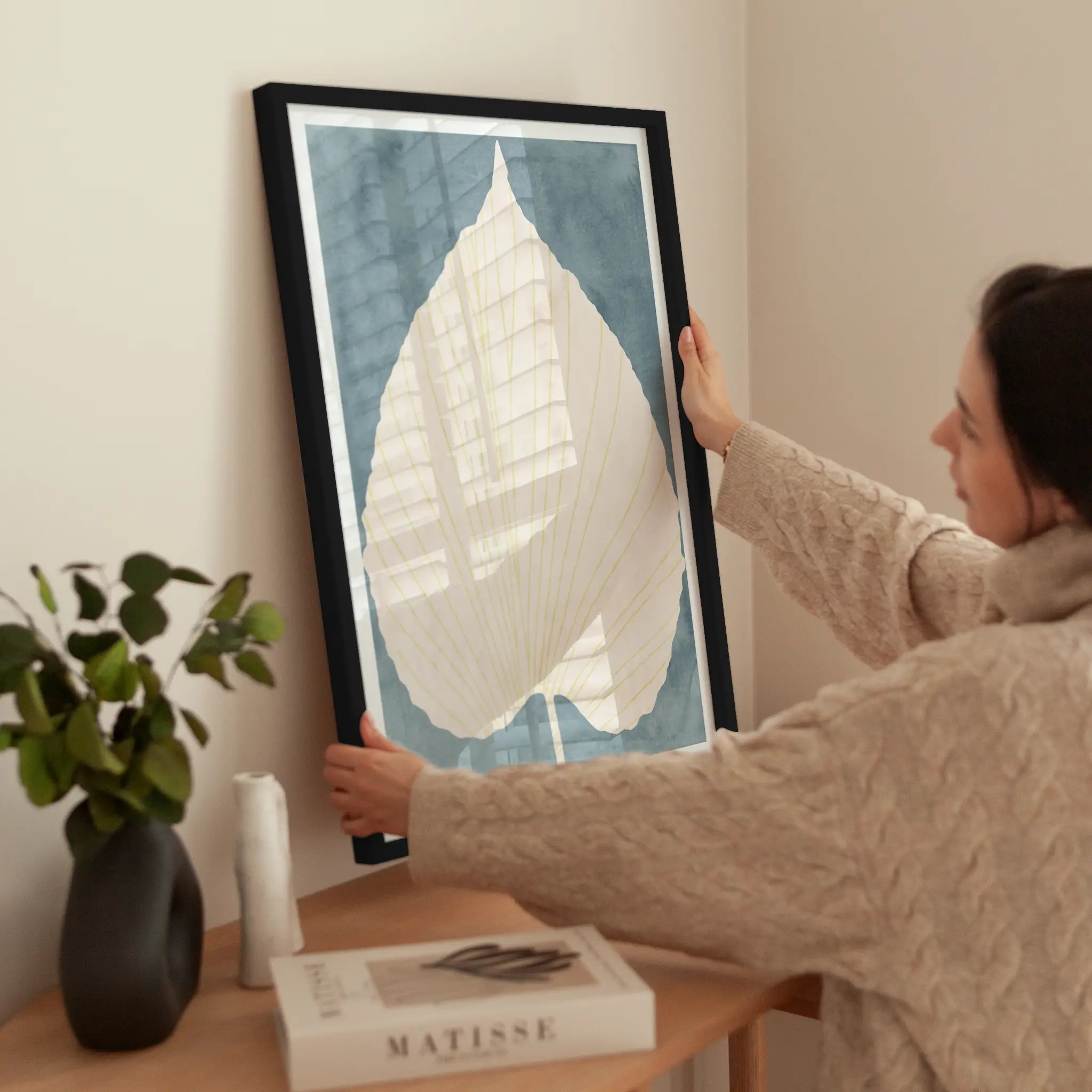 Aquarelle Botanical No2 wird aufgehängt