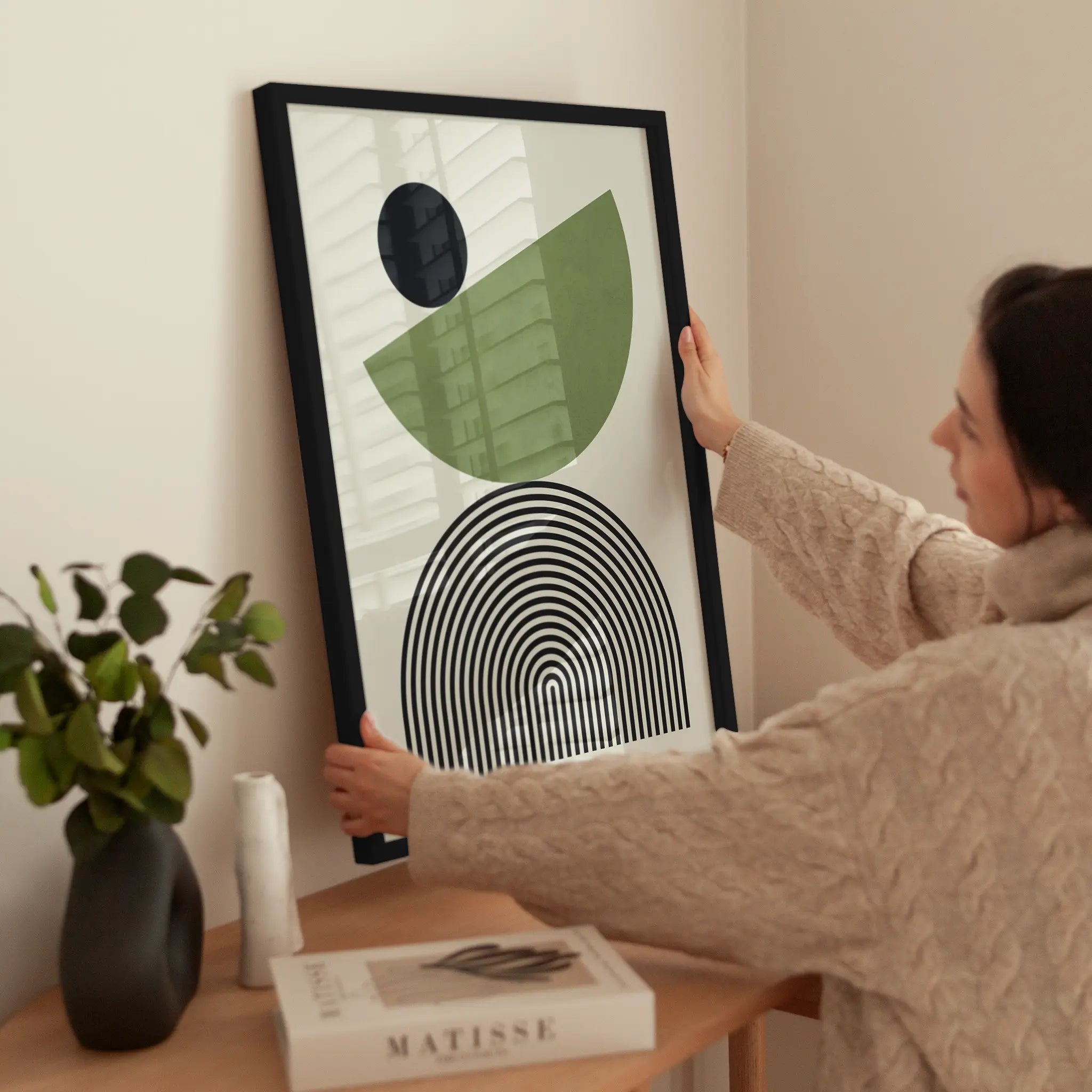 Balancing Shapes No3 wird aufgehängt