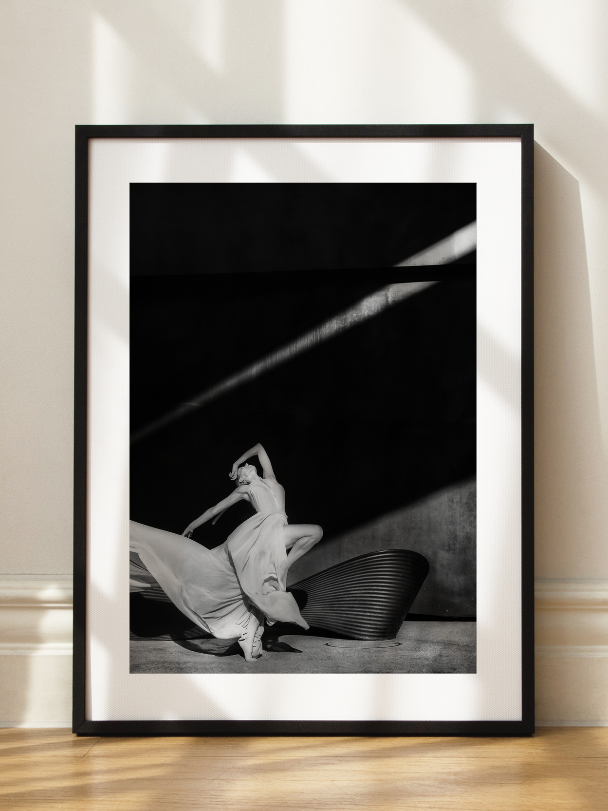 Ballerina on Black Chair Poster