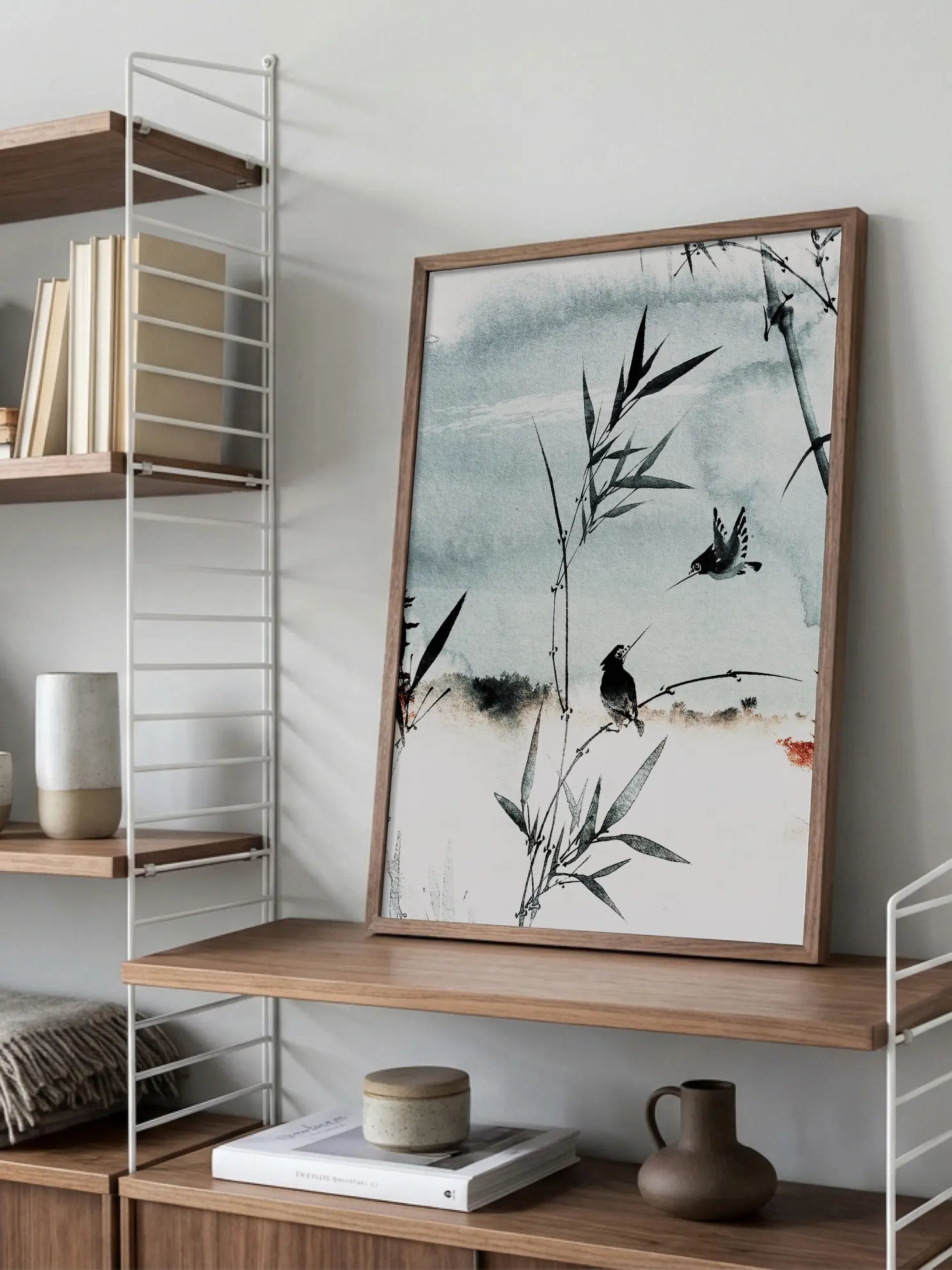 Bamboo and Birds Poster