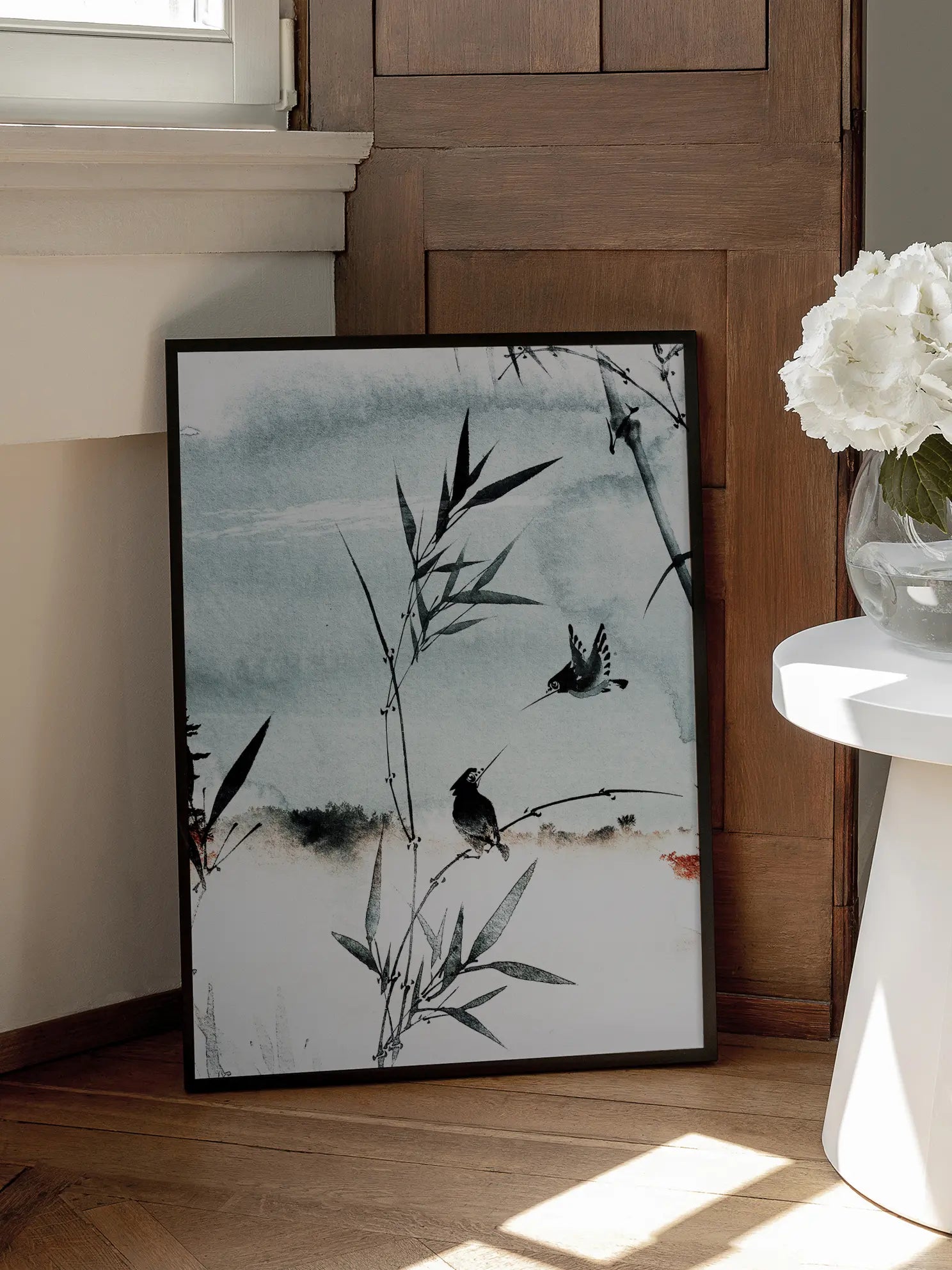 Bamboo and Birds Poster