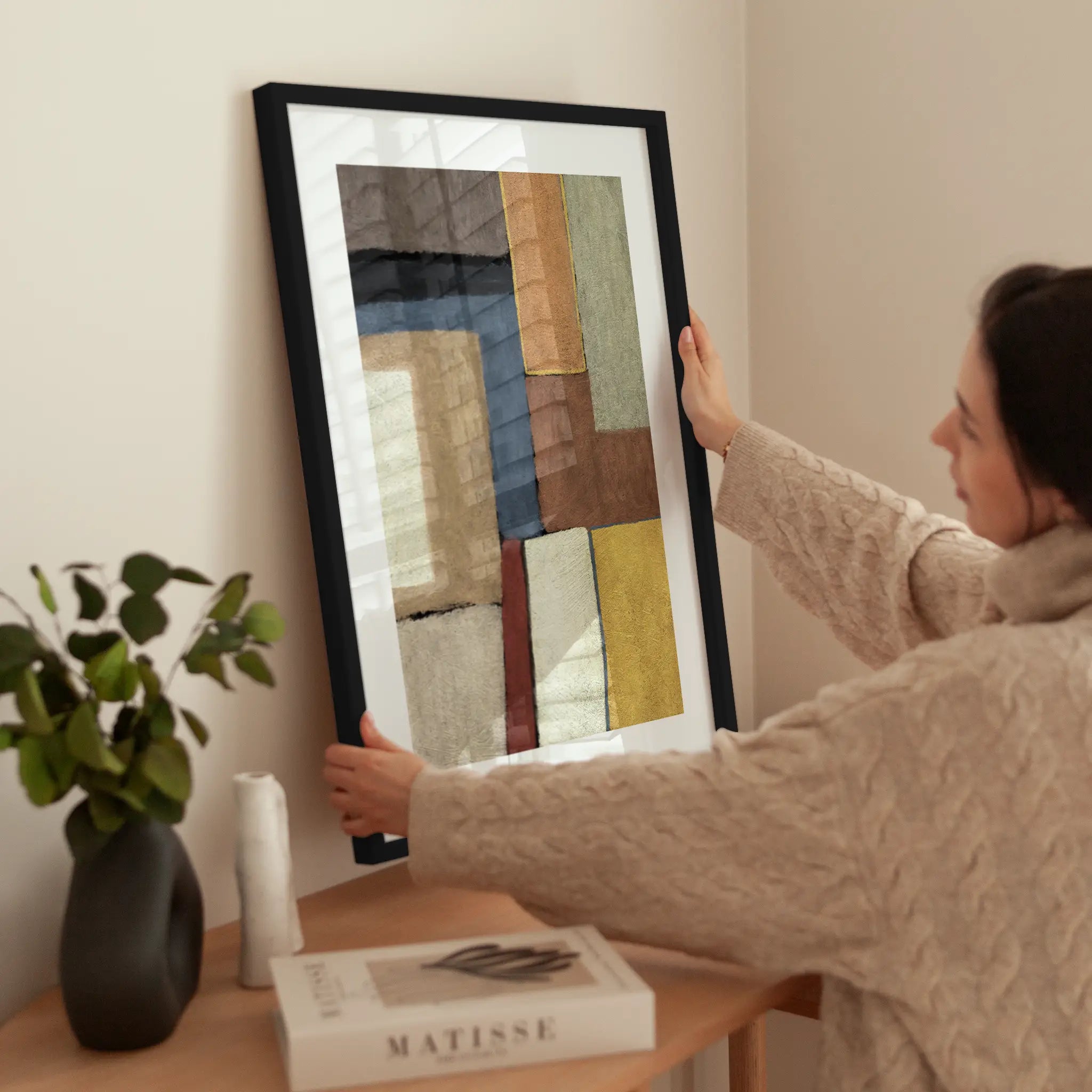 Bauhaus Earthy Tones wird aufgehängt