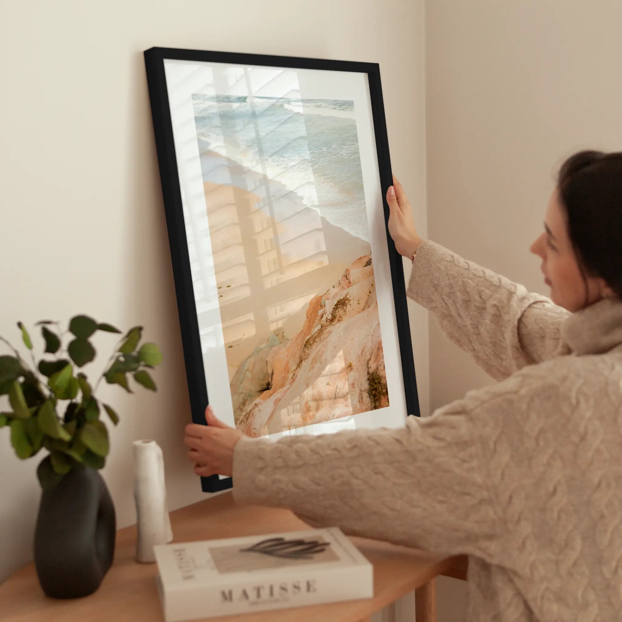 Beach View wird aufgehängt