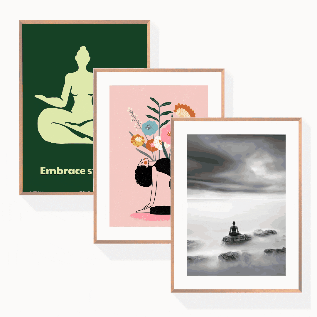 Beruhigende Motive Meditation Poster Bundle
