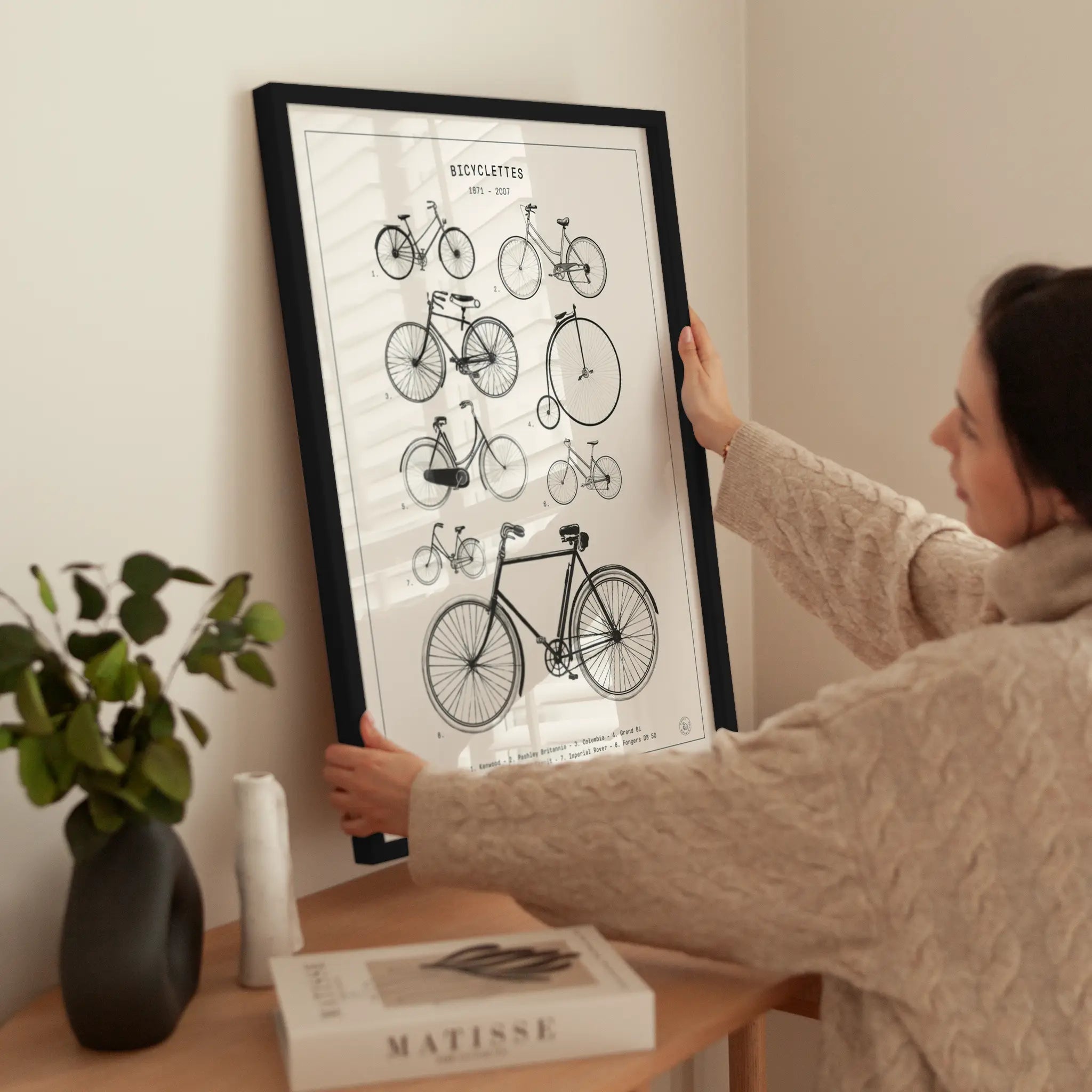 Bicyclettes wird aufgehängt