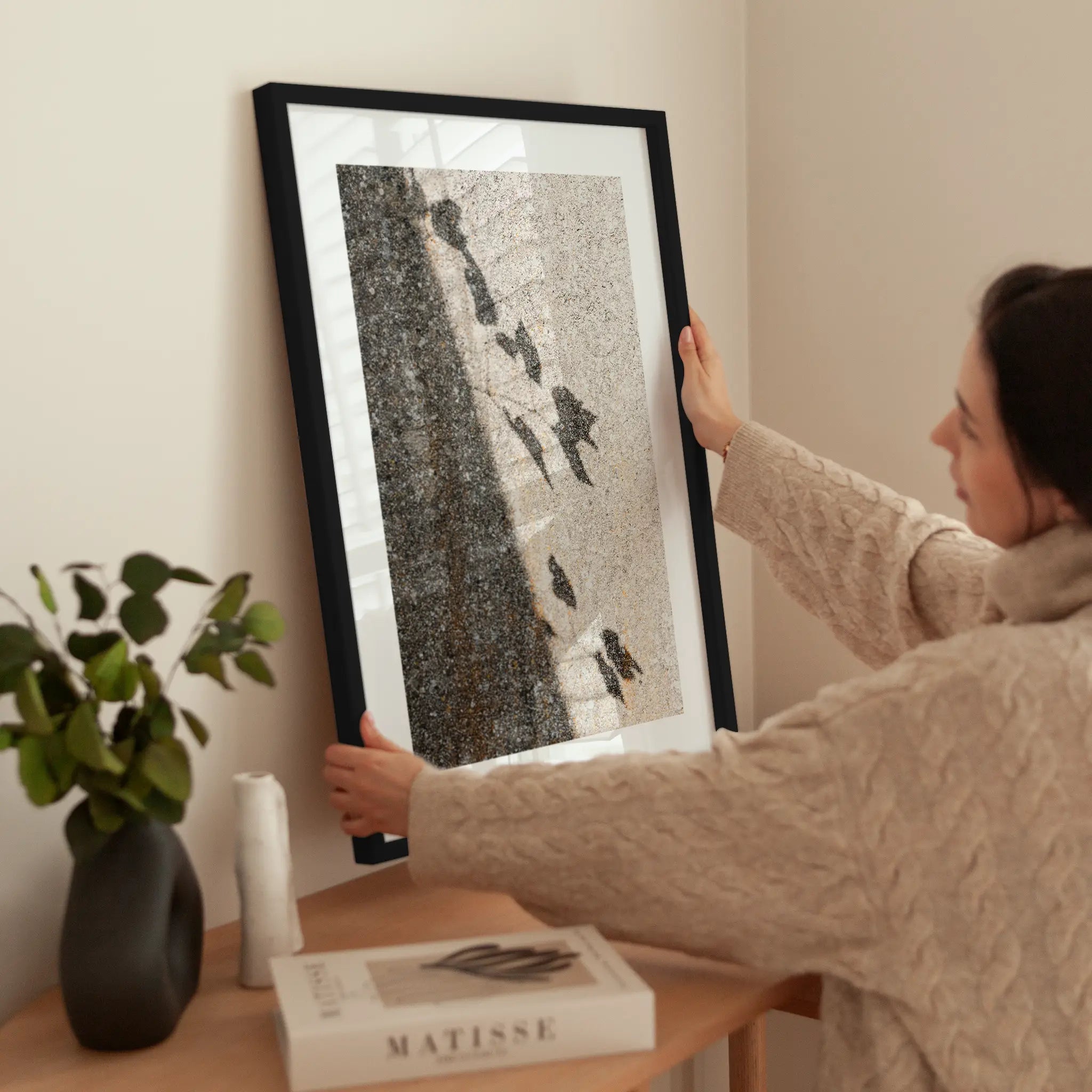 Bird Shadows wird aufgehängt