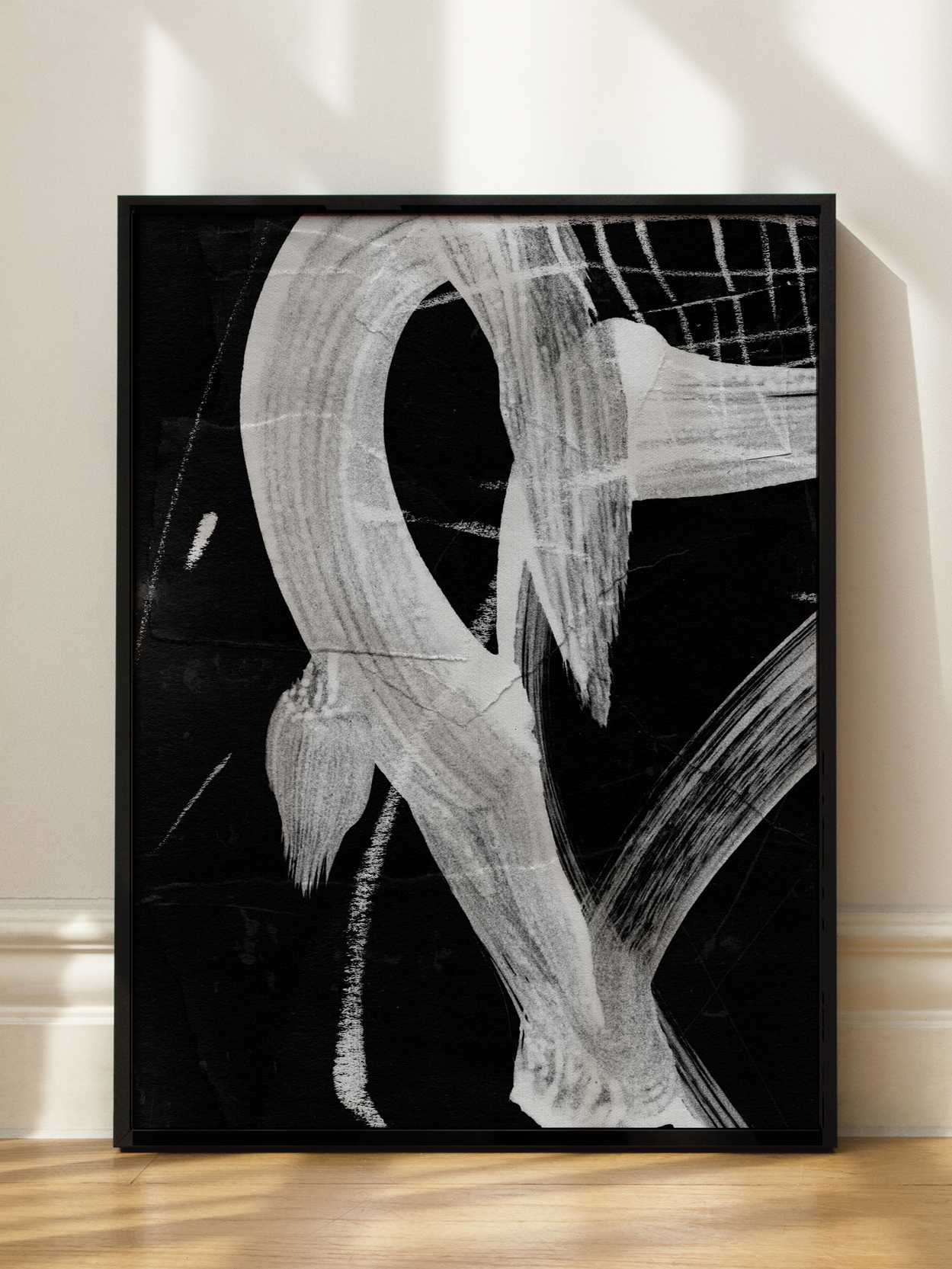 Black and White Abstract Painting