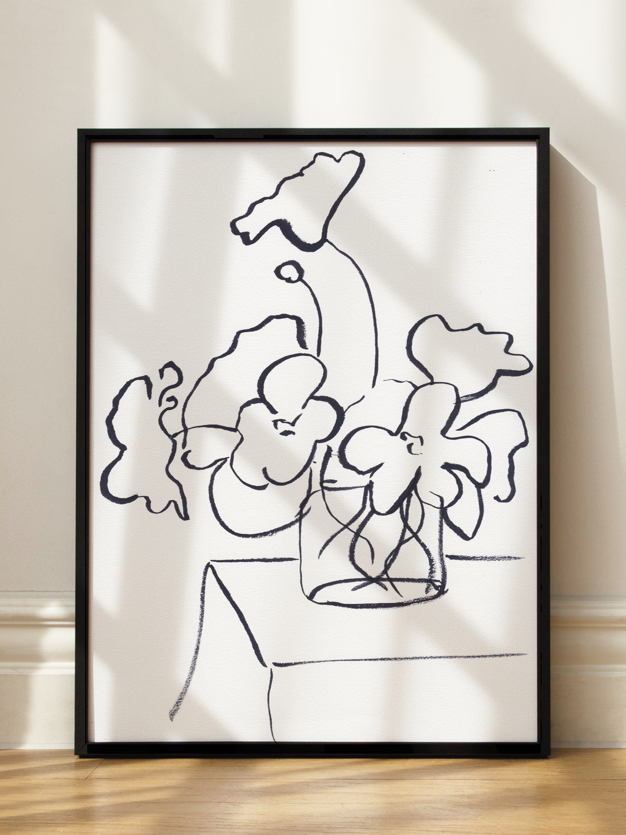 Black and White Poppies Small