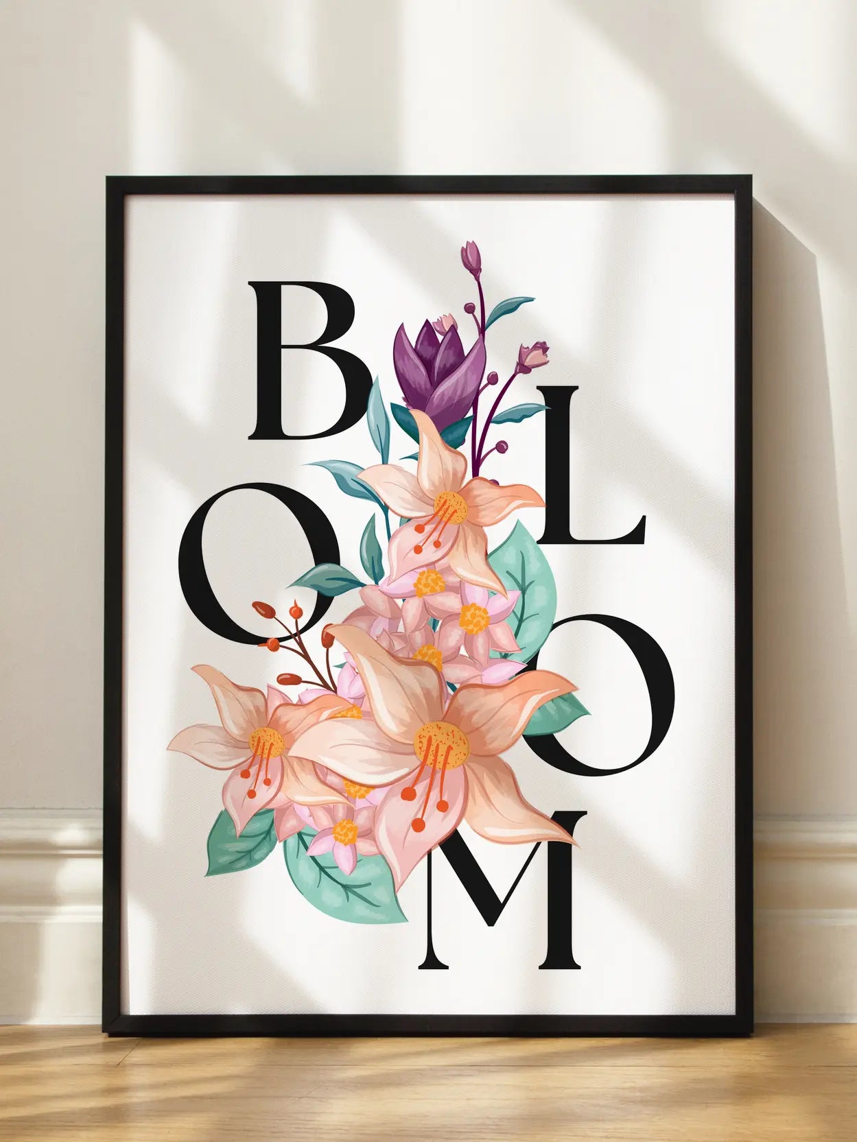 Bloom Floral Typography Poster