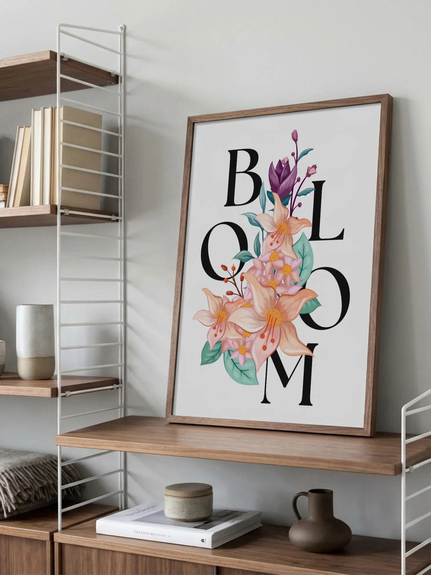Bloom Floral Typography Poster