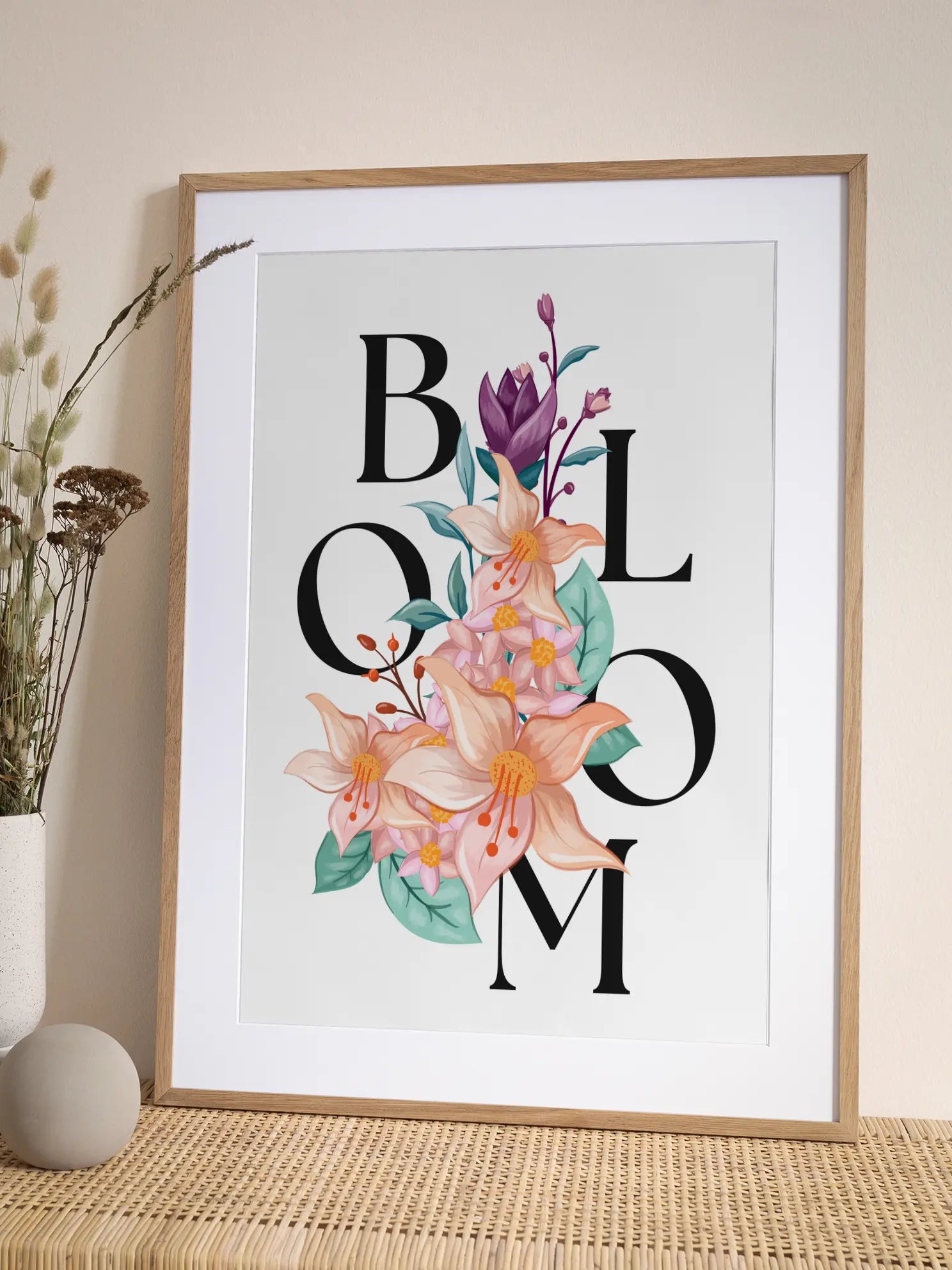 Bloom Floral Typography Poster