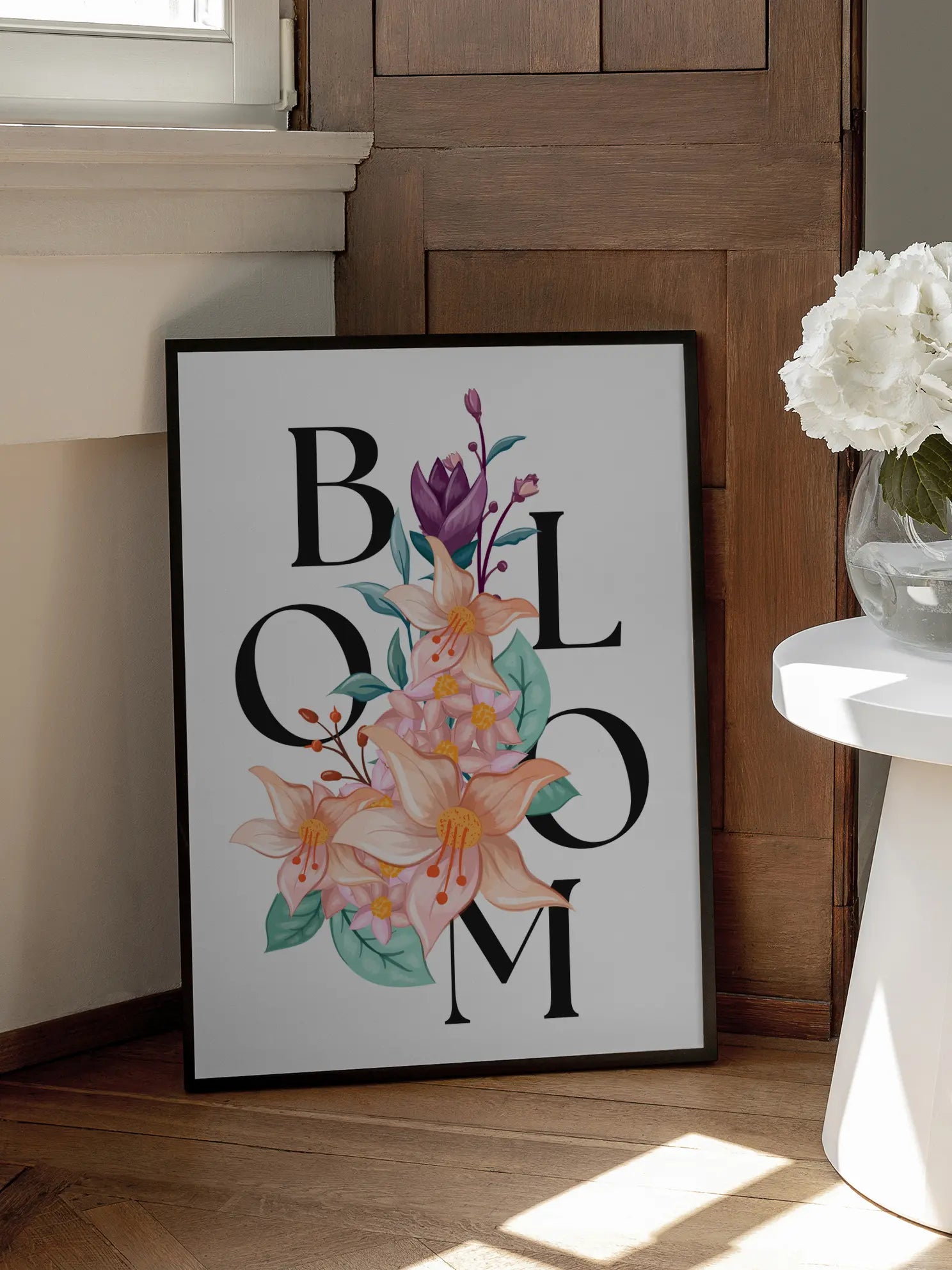 Bloom Floral Typography Poster
