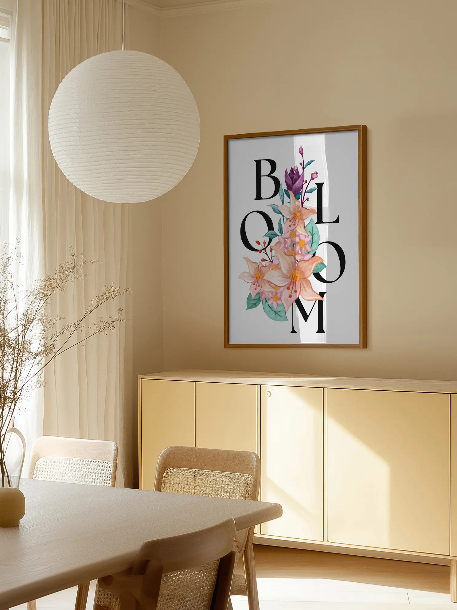 Bloom Floral Typography Poster