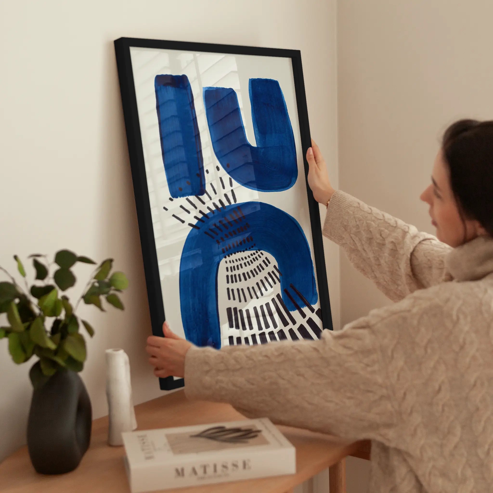 Blue Arches wird aufgehängt