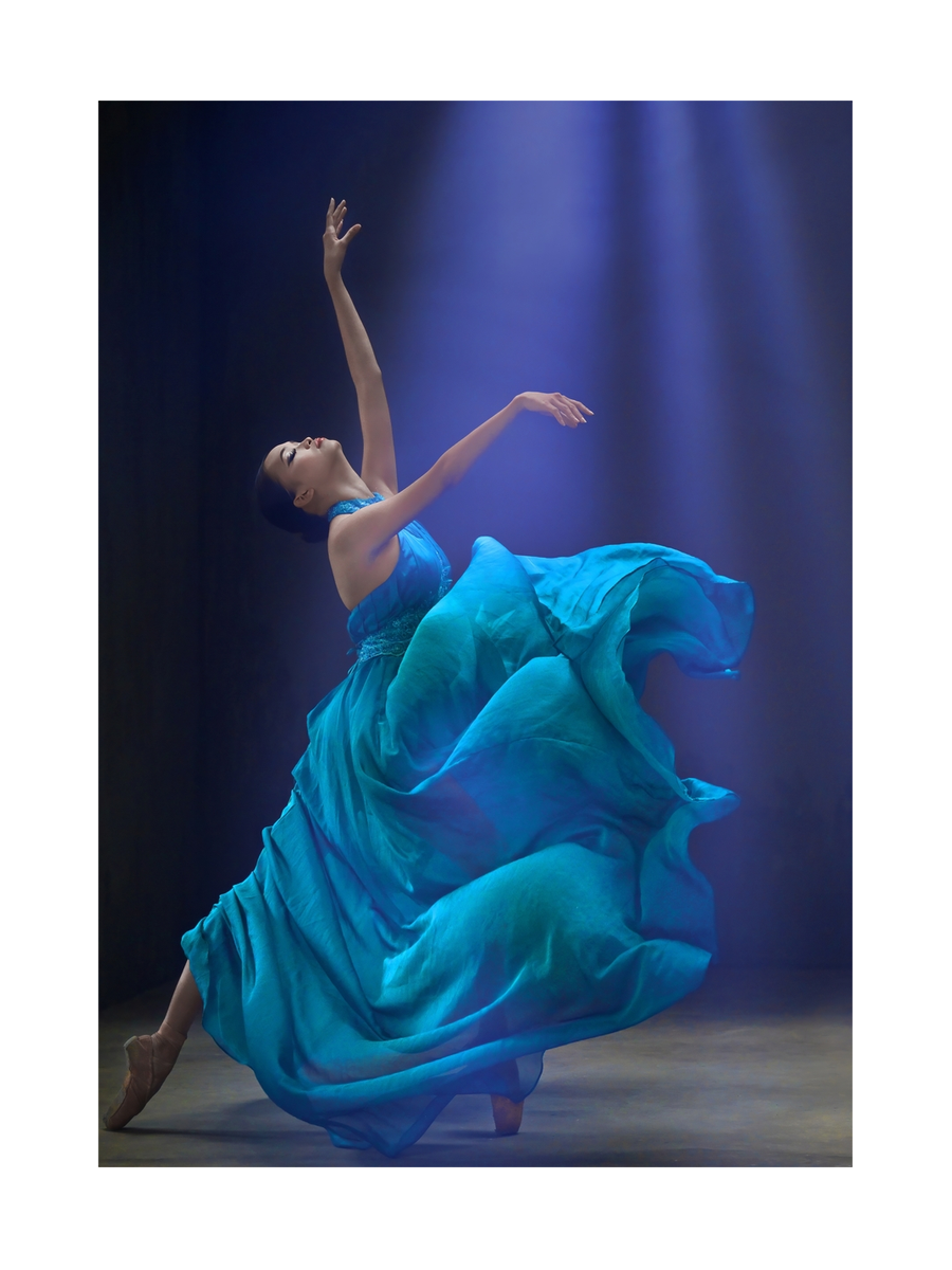 Blue Ballet Dress Poster