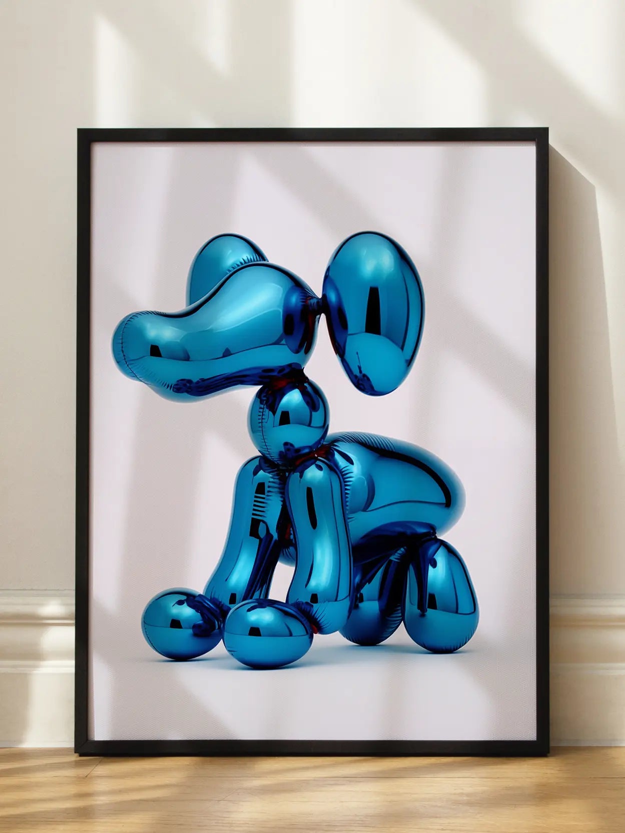 Blue Balloon Dog Poster
