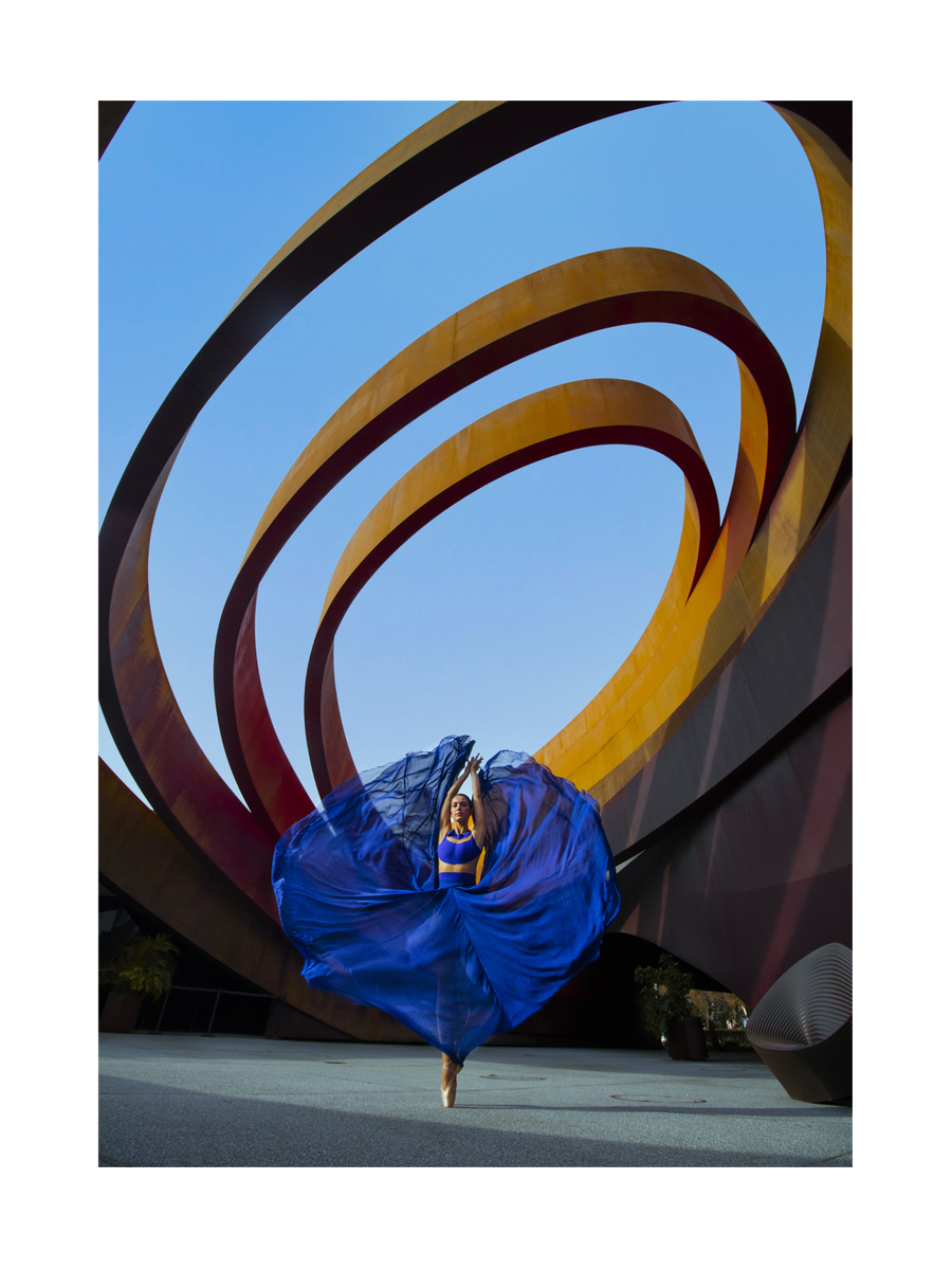 Blue Dress Ballerina Poster