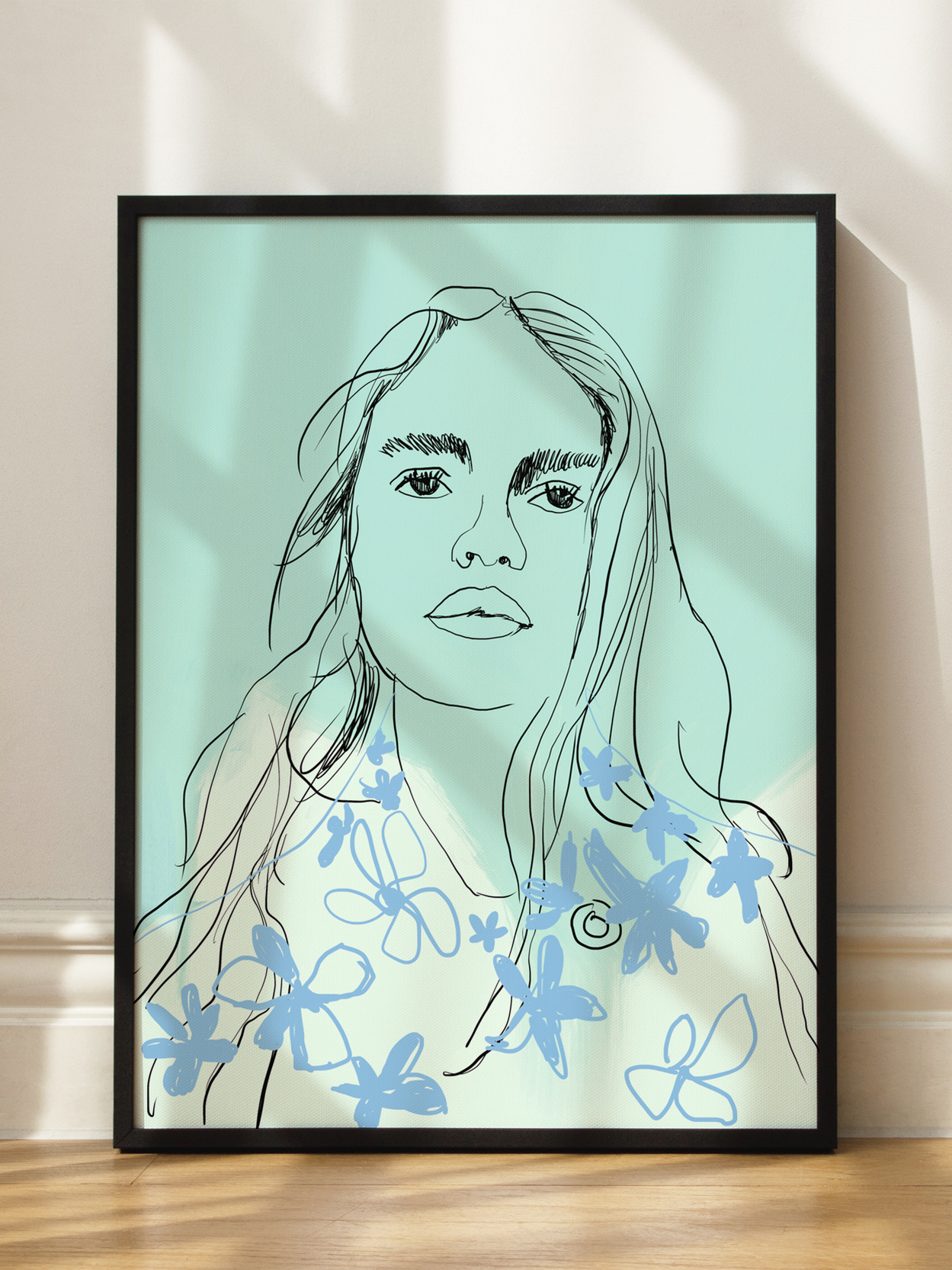 Blue Flower Girl