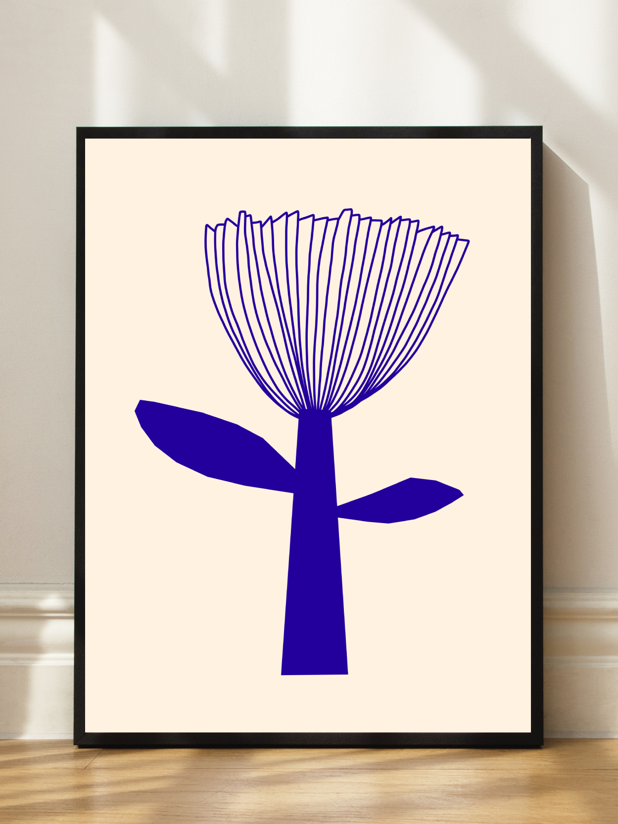 Blue Graphic Flower