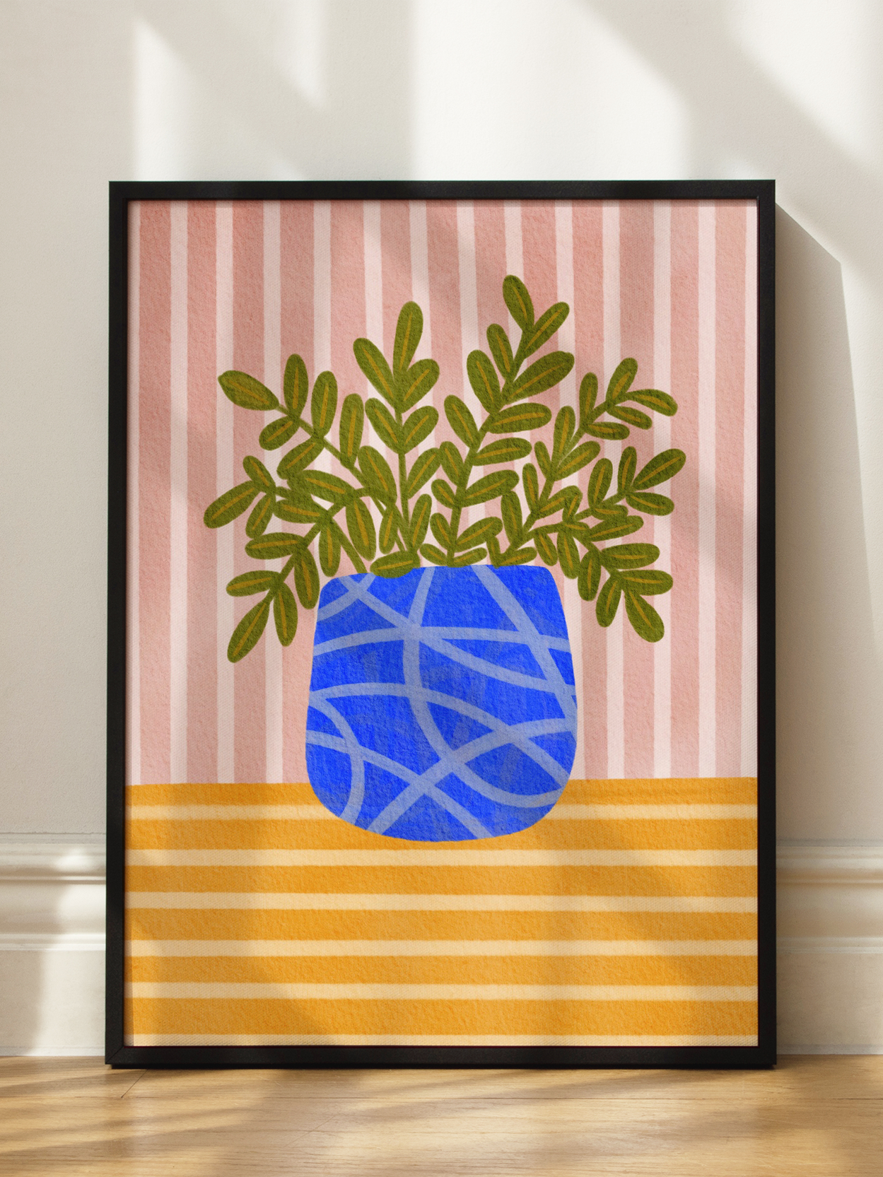 Blue Patterned Vase