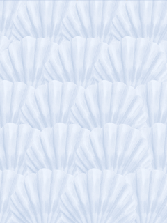 Muster aus blauen Muscheln auf einem Poster.