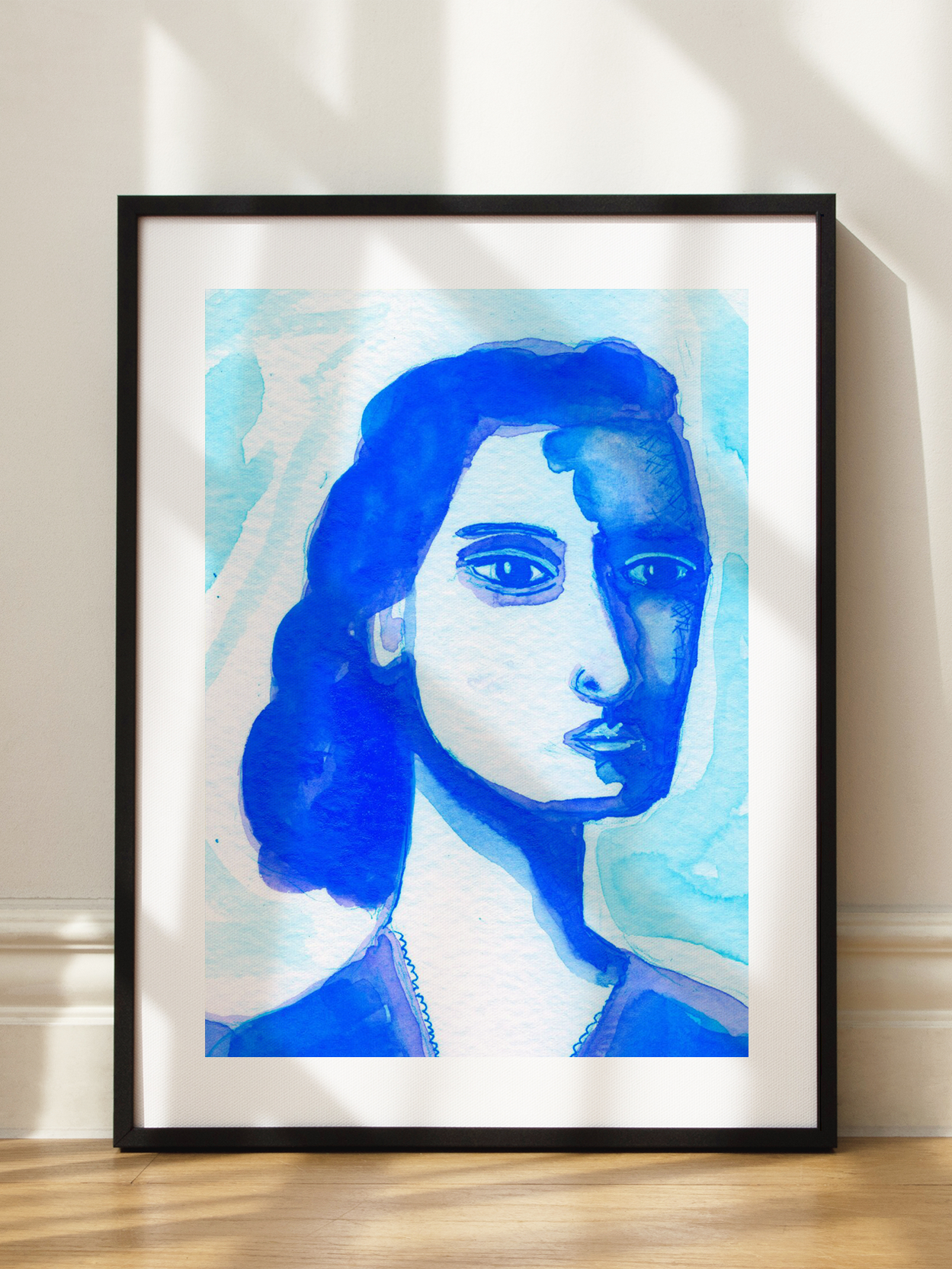 Blue Woman Portrait