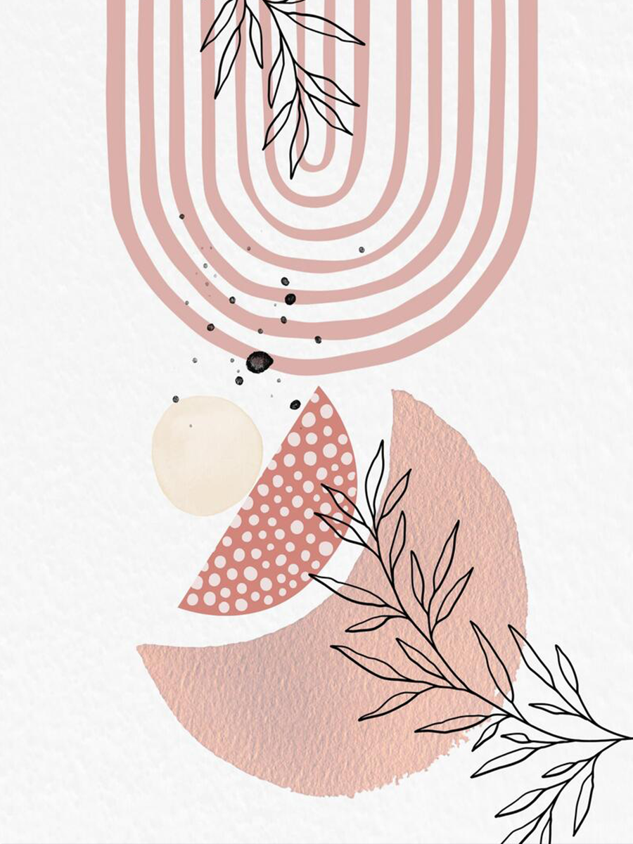 Boho in Pink No3 Poster