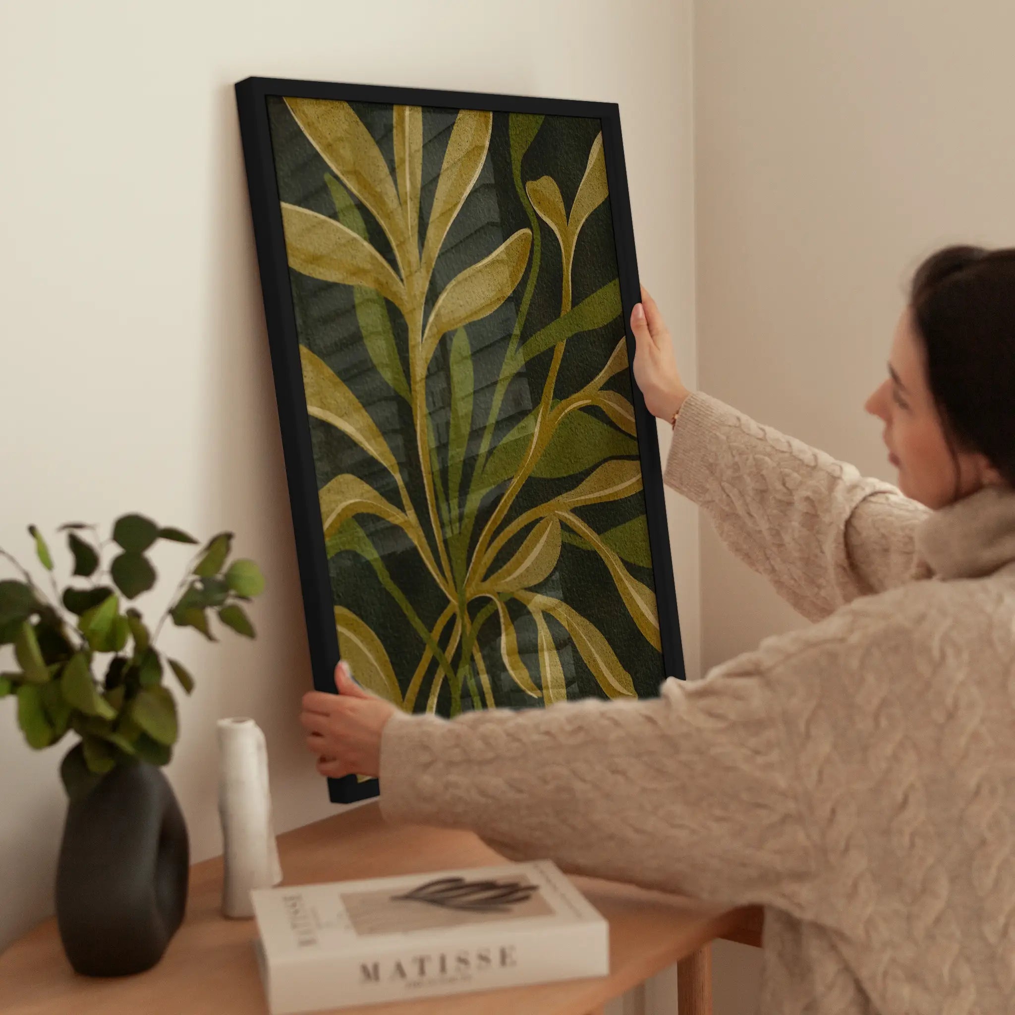 Botanical Green wird aufgehängt