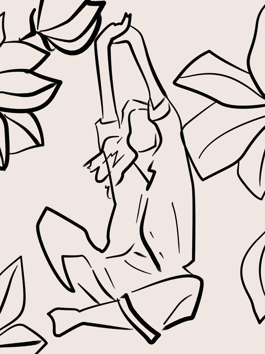 Botanical Yoga Poster