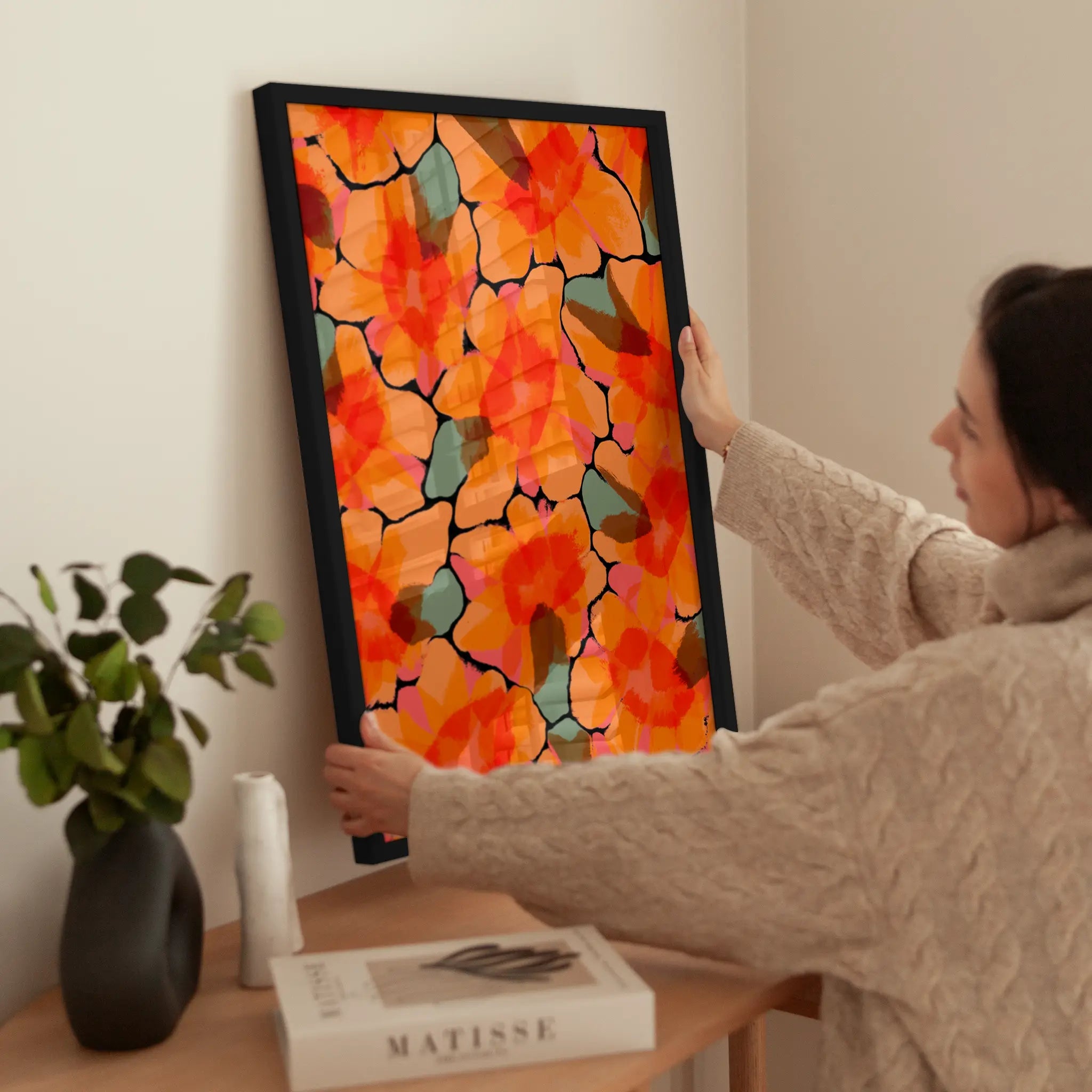 Bright Floral Pattern wird aufgehängt